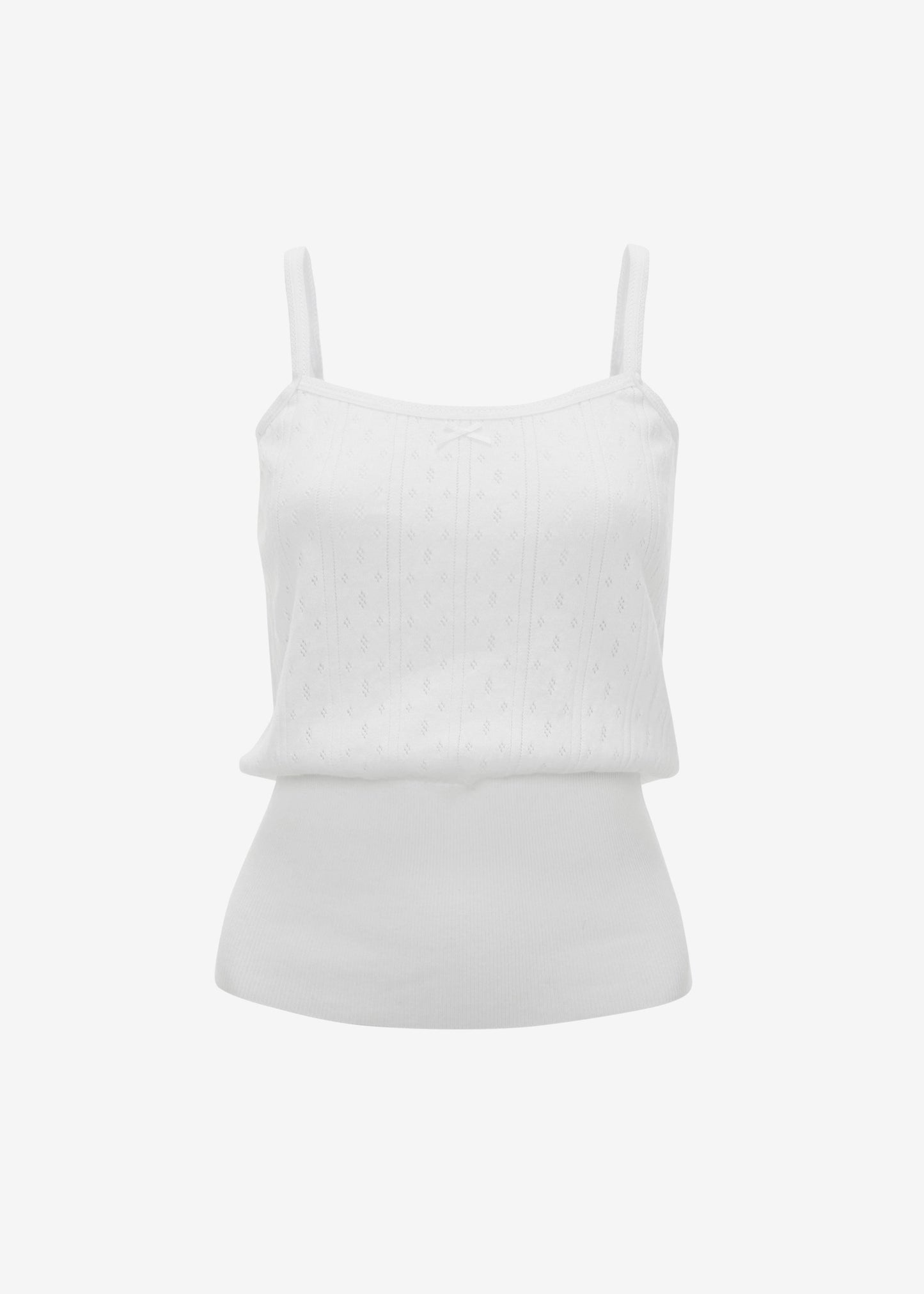 JW Anderson Pointelle Straight Neck Vest - White