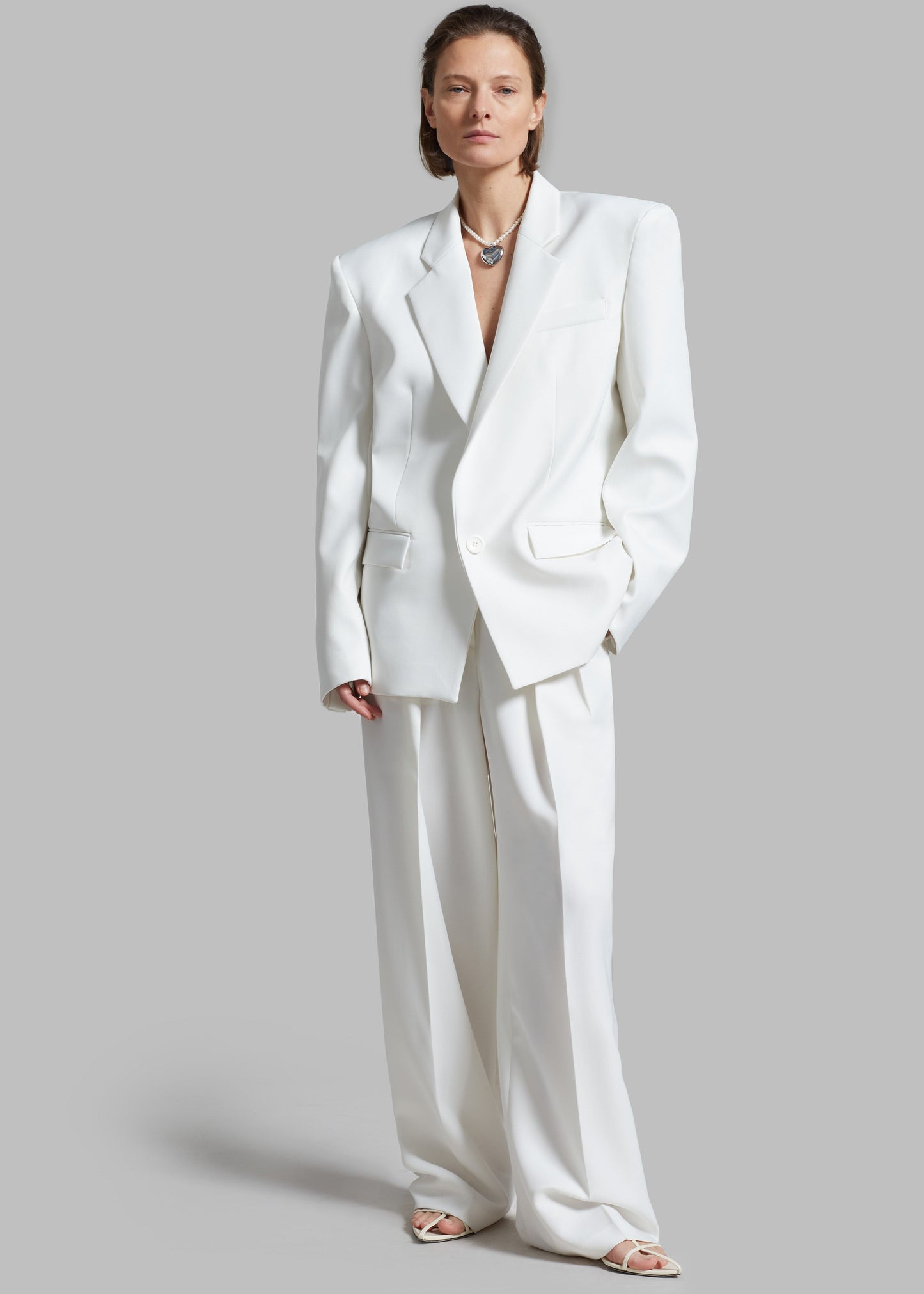 Jun Blazer - White