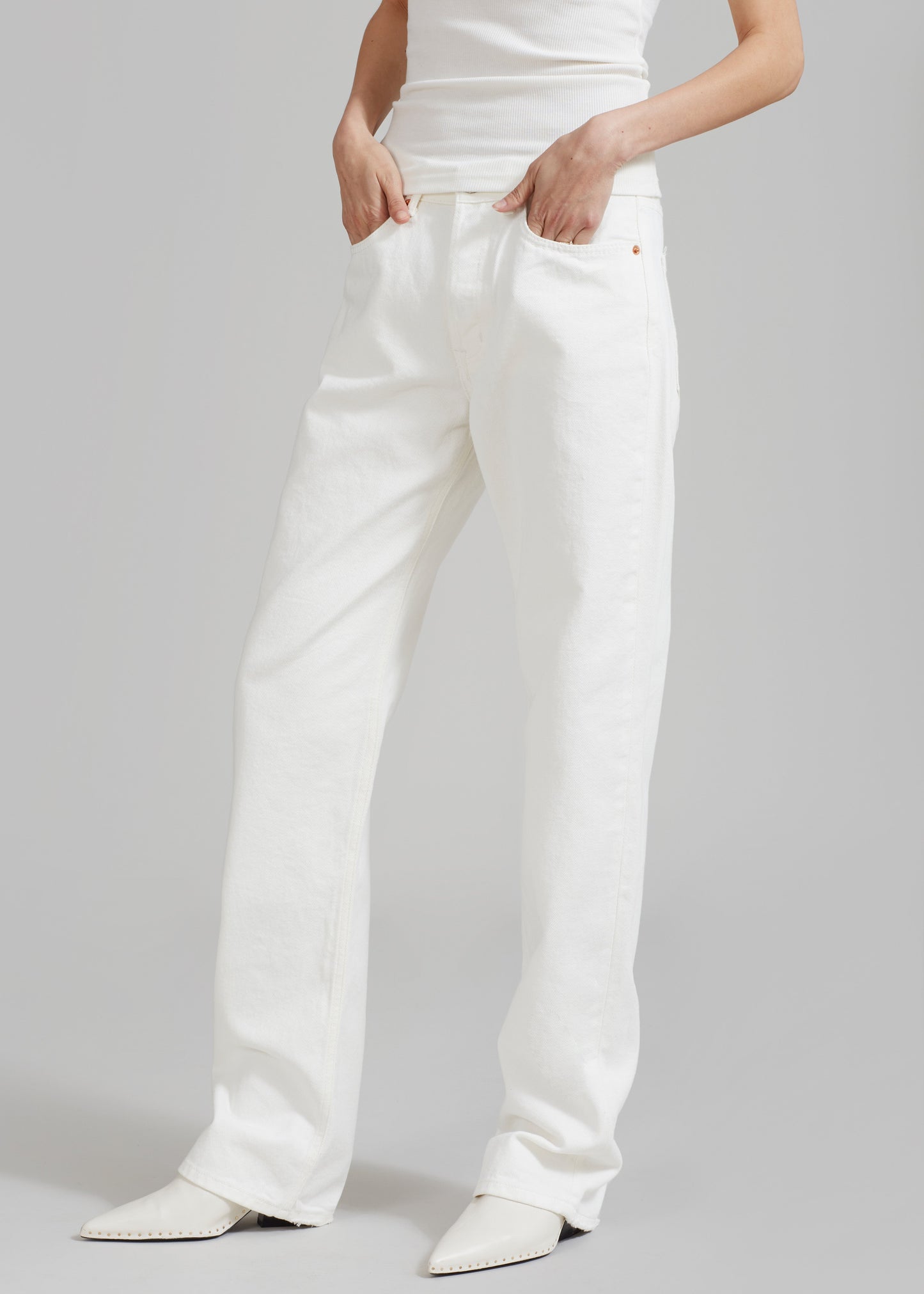 Kadie Straight Jeans - Off White