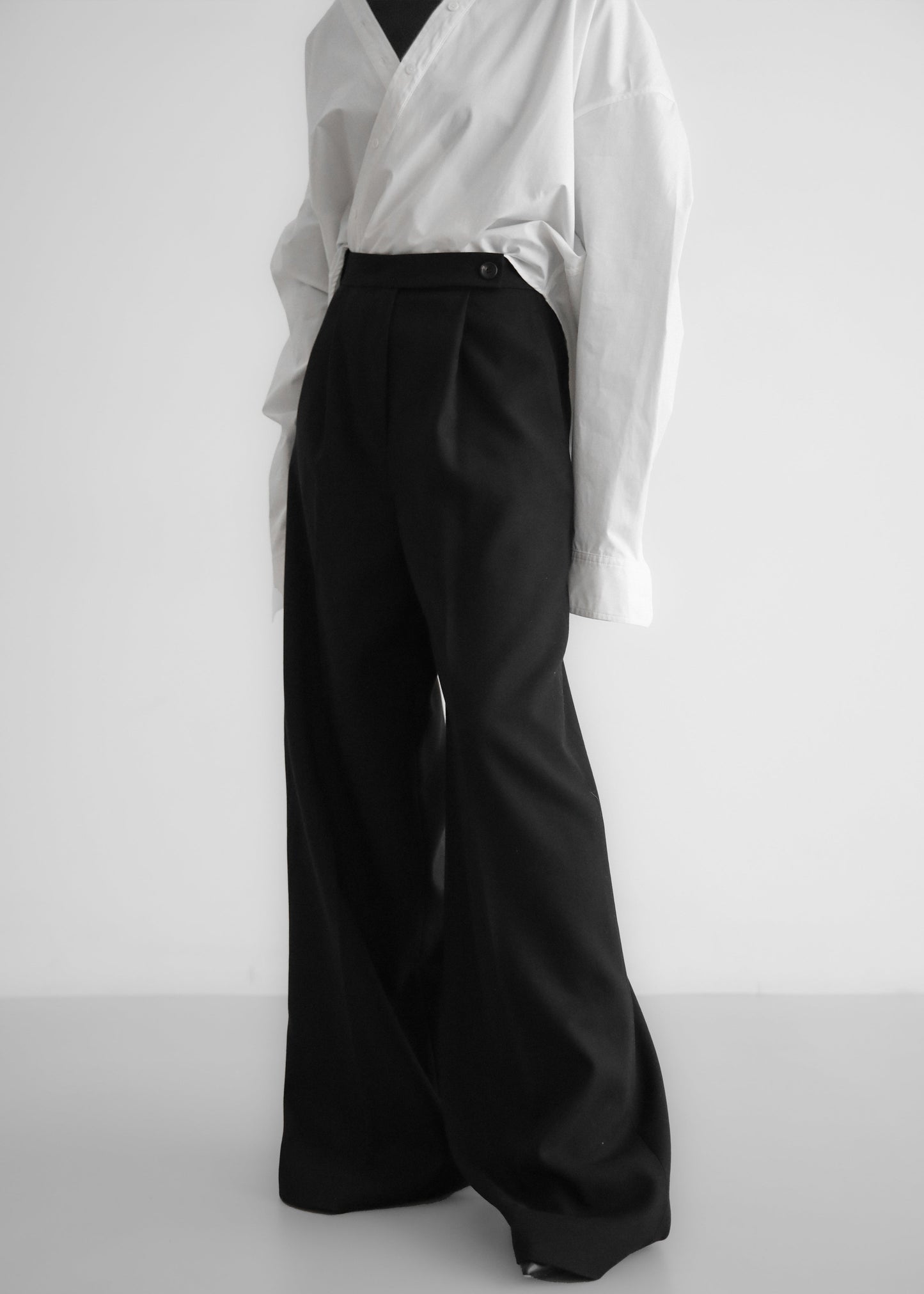 Kamila Wide Leg Trousers - Black