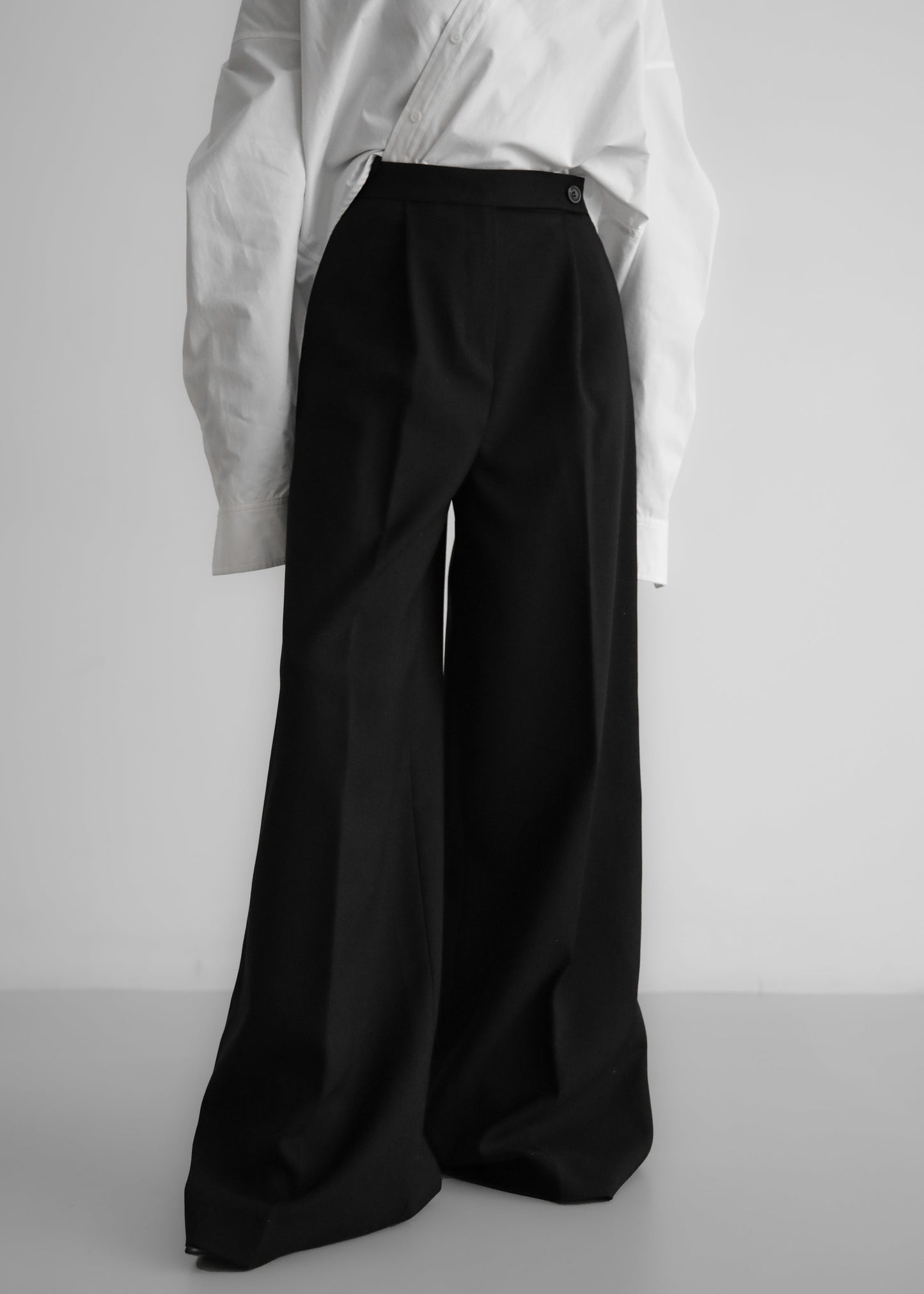 Kamila Wide Leg Trousers - Black