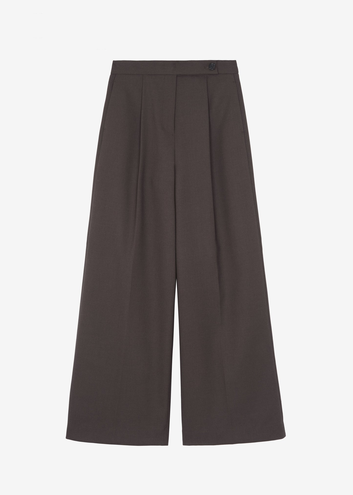 Kamila Wide Leg Trousers - Brown