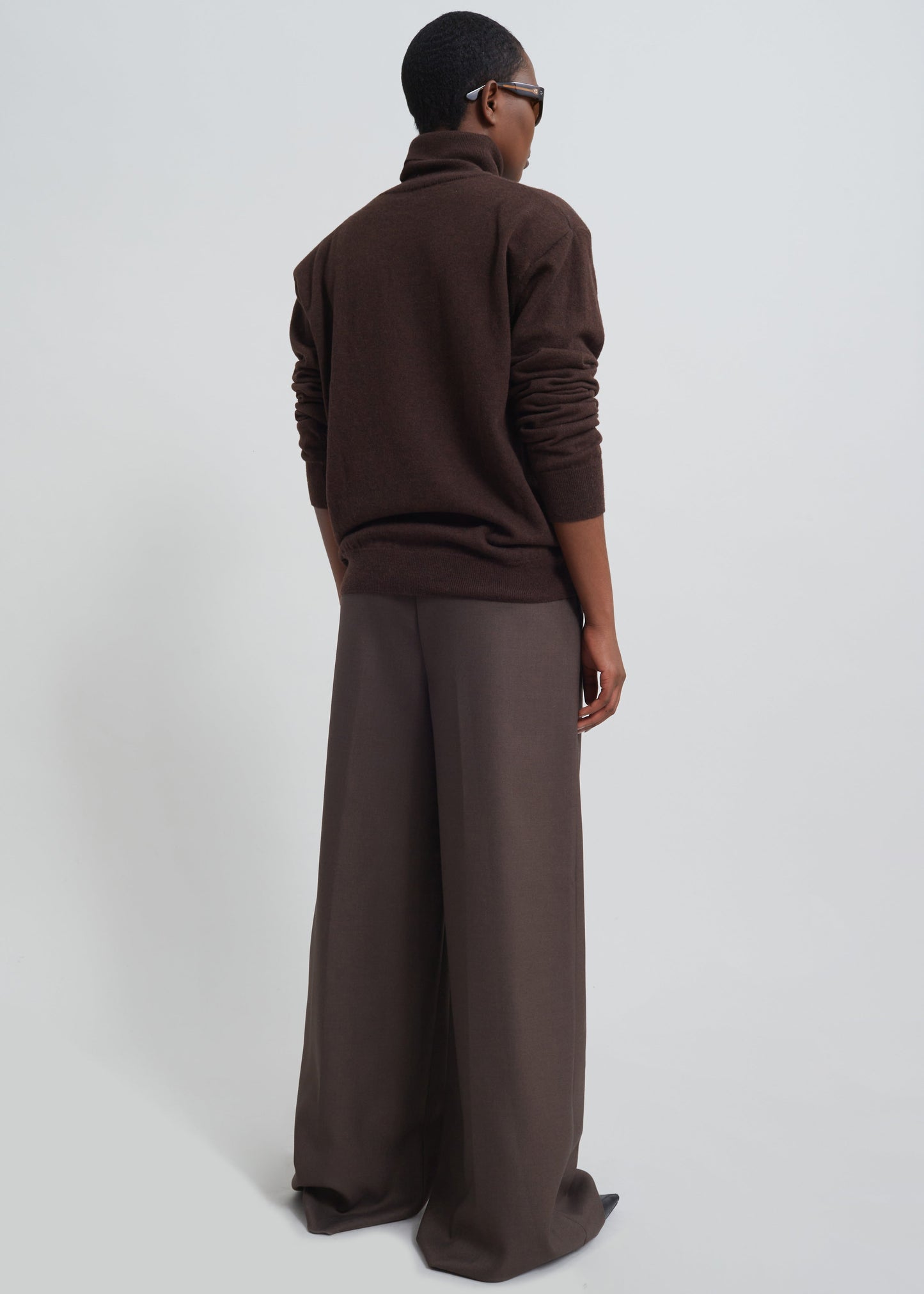 Kamila Wide Leg Trousers - Brown