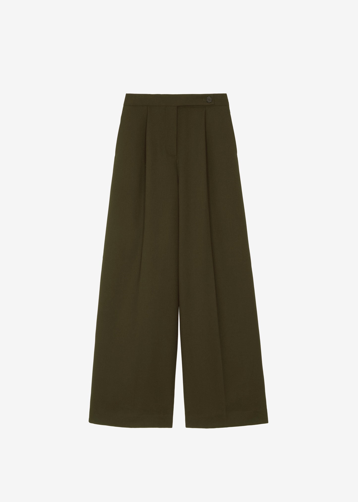 Kamila Wide Leg Trousers - Khaki