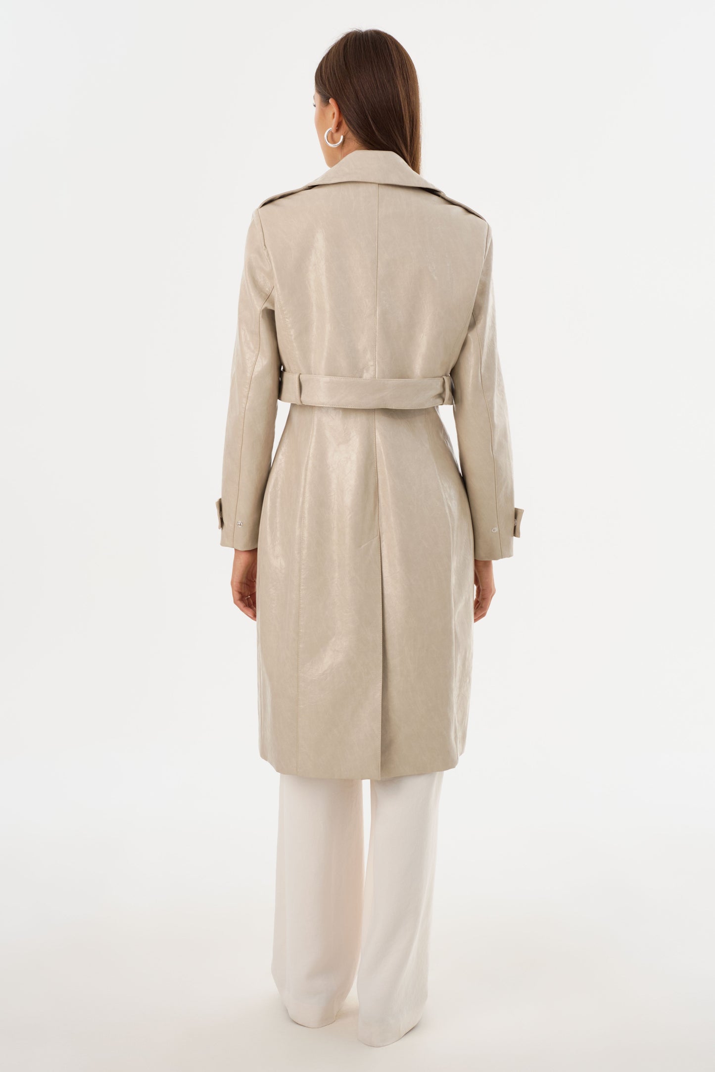 KATIJA | Convertible Faux Leather Trench