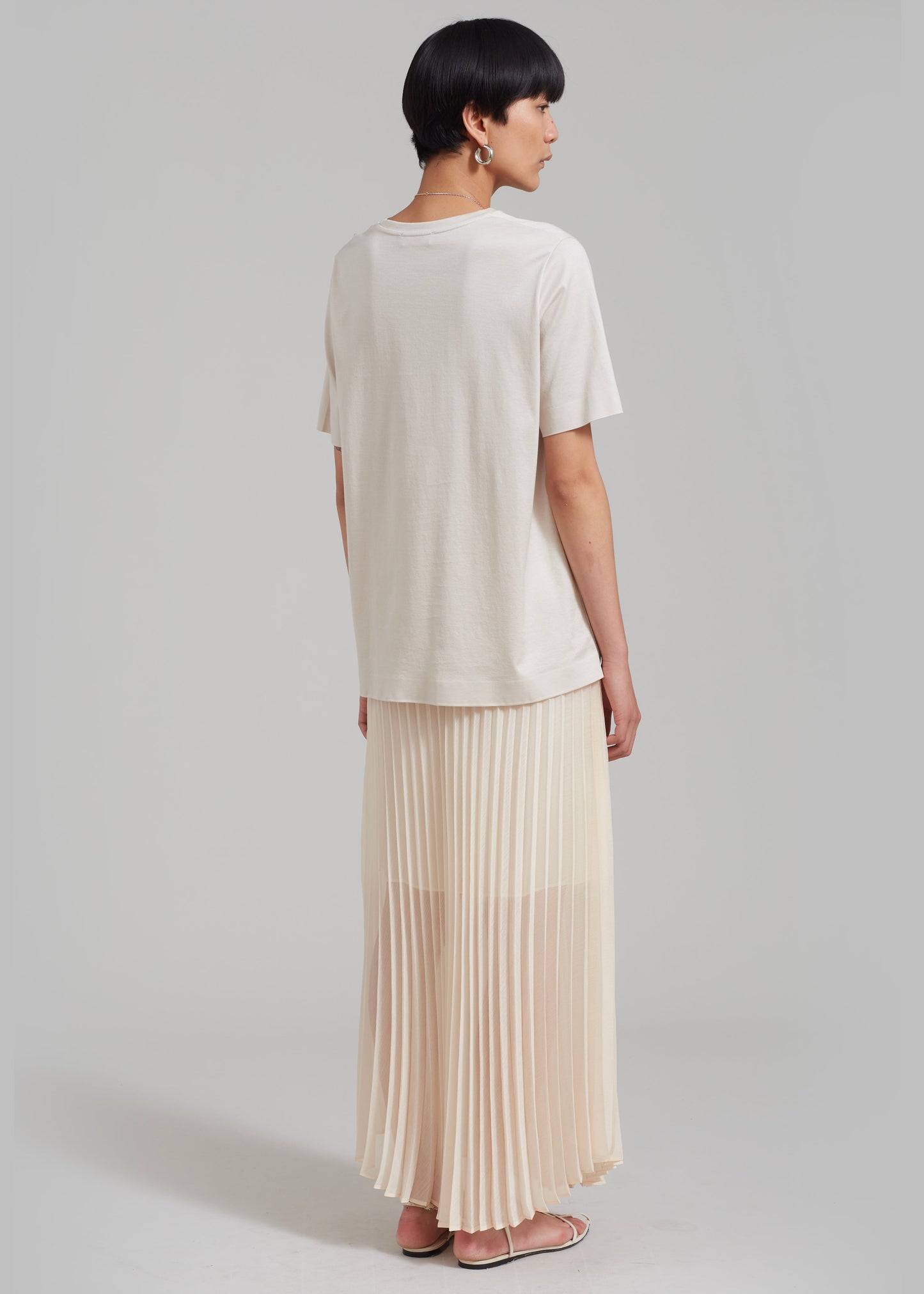 Kaya Pleated Maxi Skirt - Beige