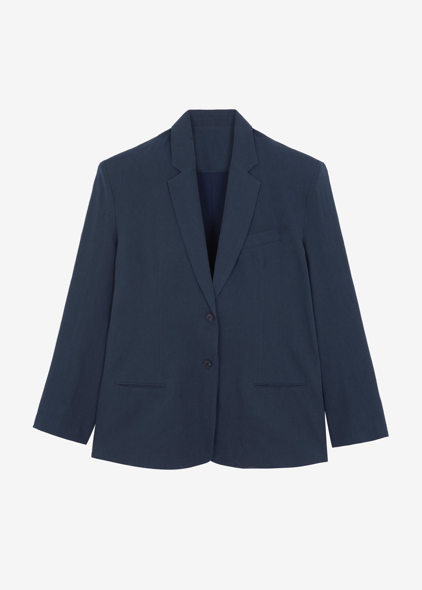 Keenan Linen Oversized Blazer - Navy