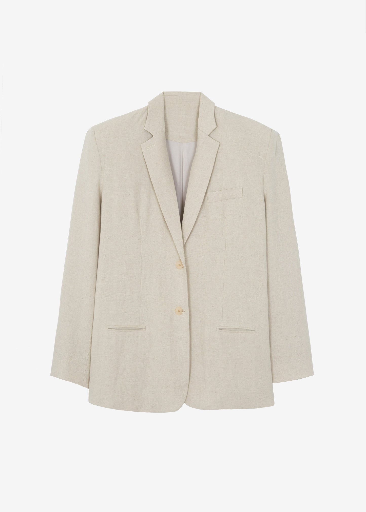 Keenan Linen Oversized Blazer - Sand