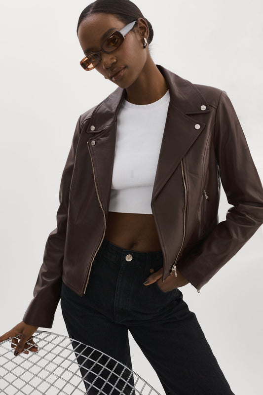 KELSEY | Leather Biker Jacket