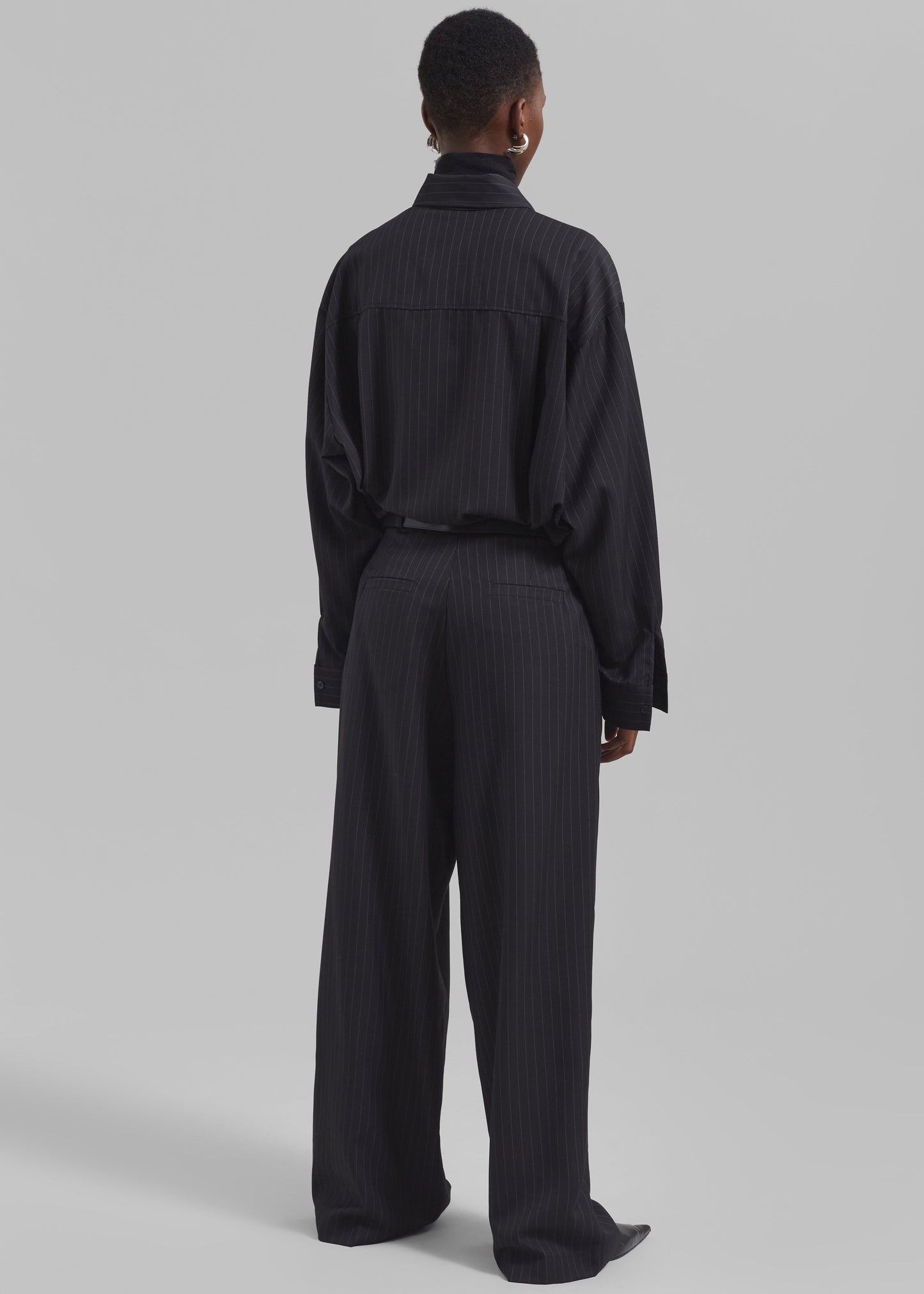 Kerry Trousers - Black Pinstripe