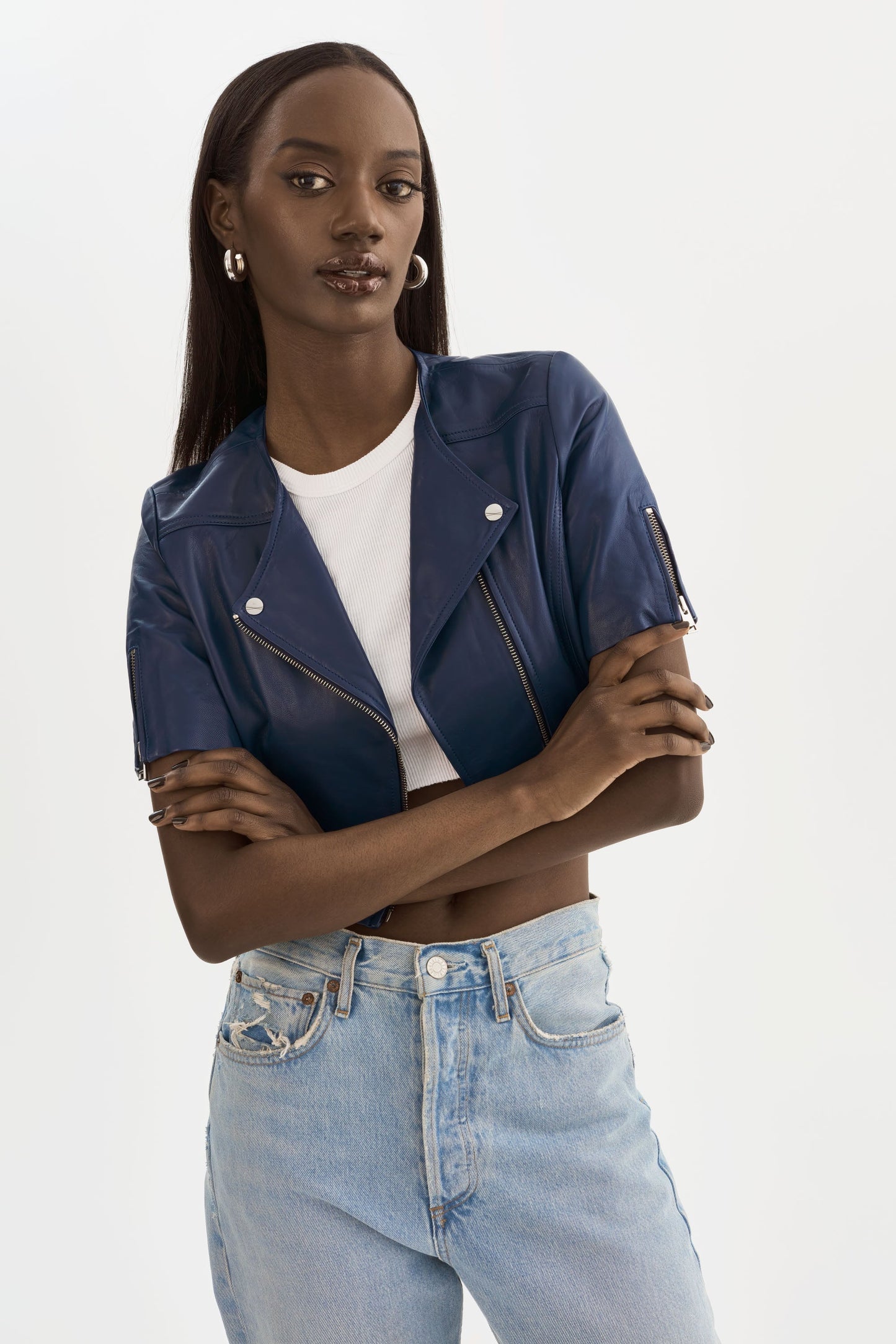 KIRSI | Cropped Biker Jacket