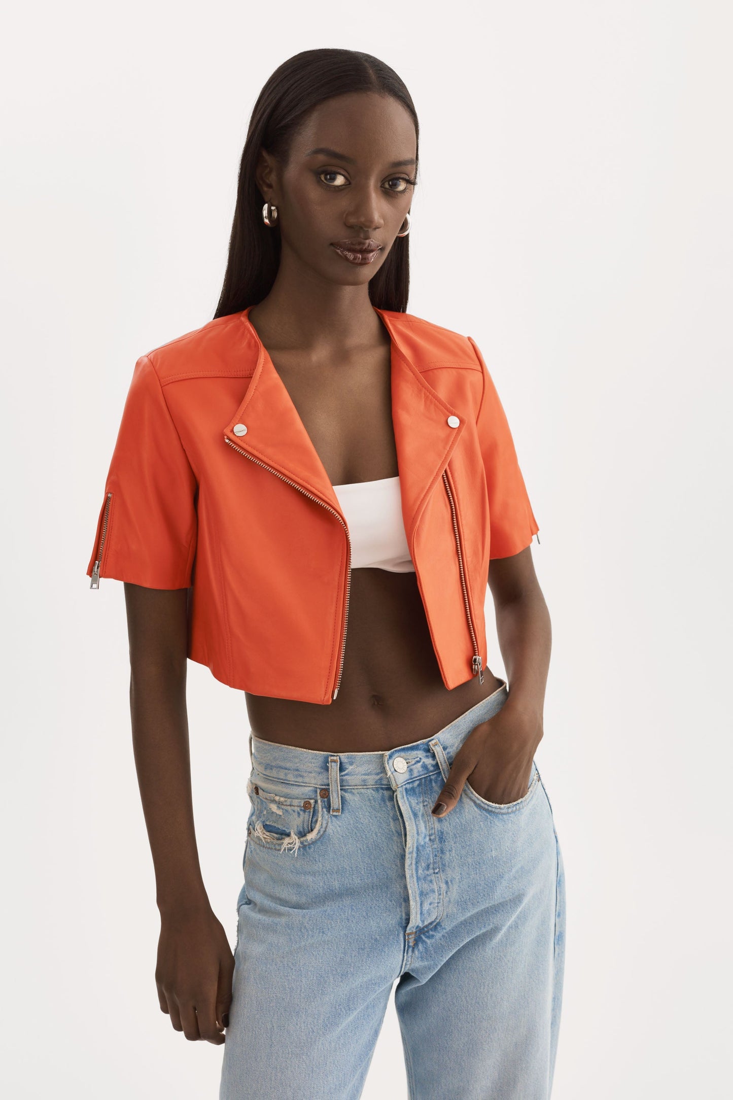 KIRSI | Cropped Biker Jacket