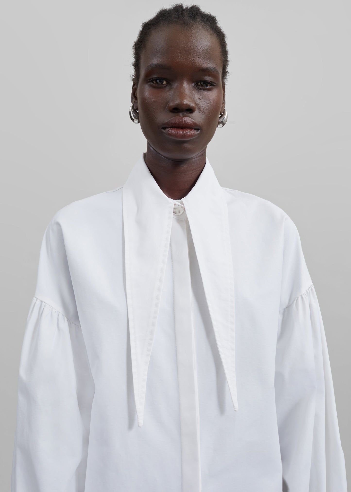 Klara Long Collar Shirt - White