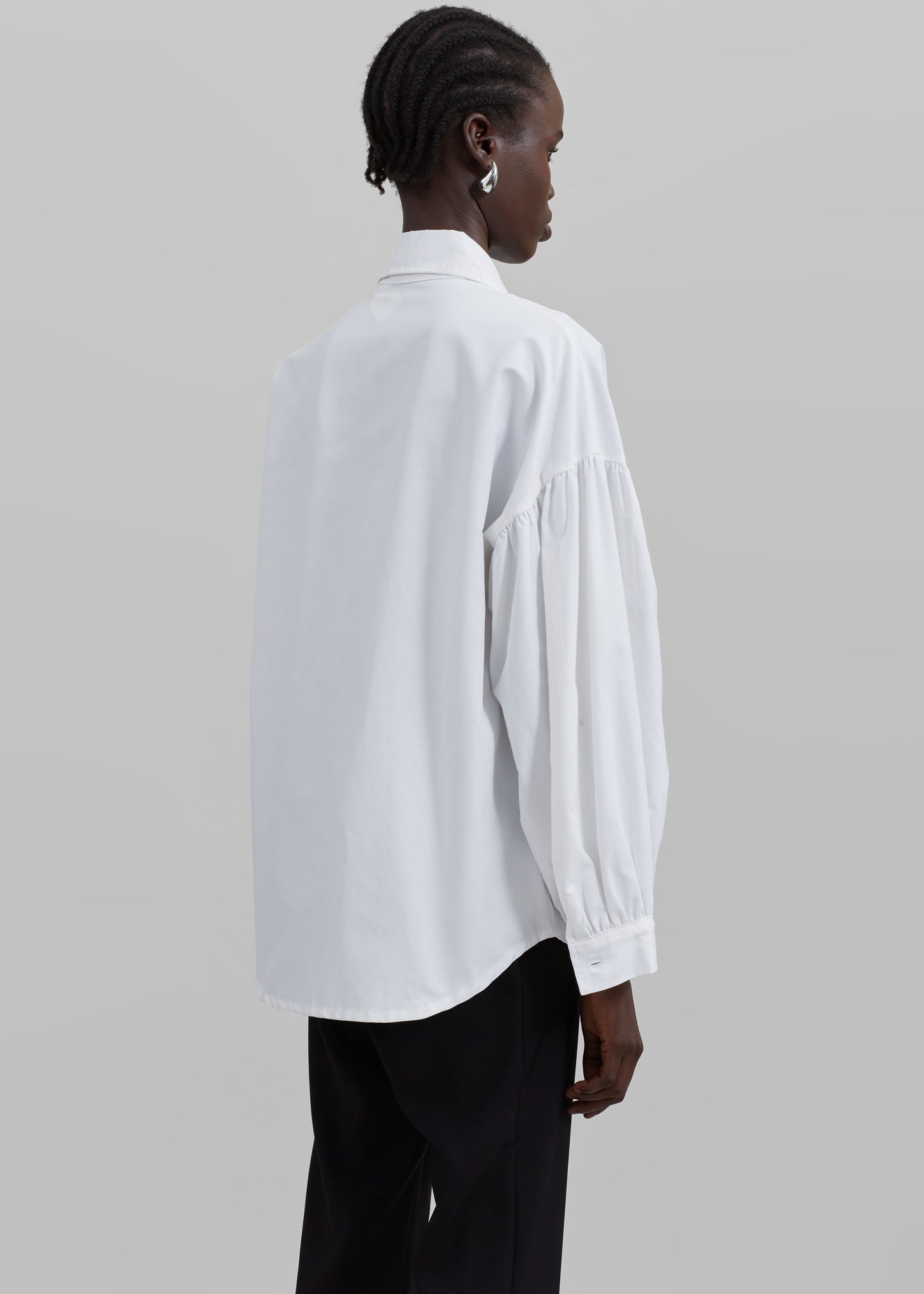 Klara Long Collar Shirt - White