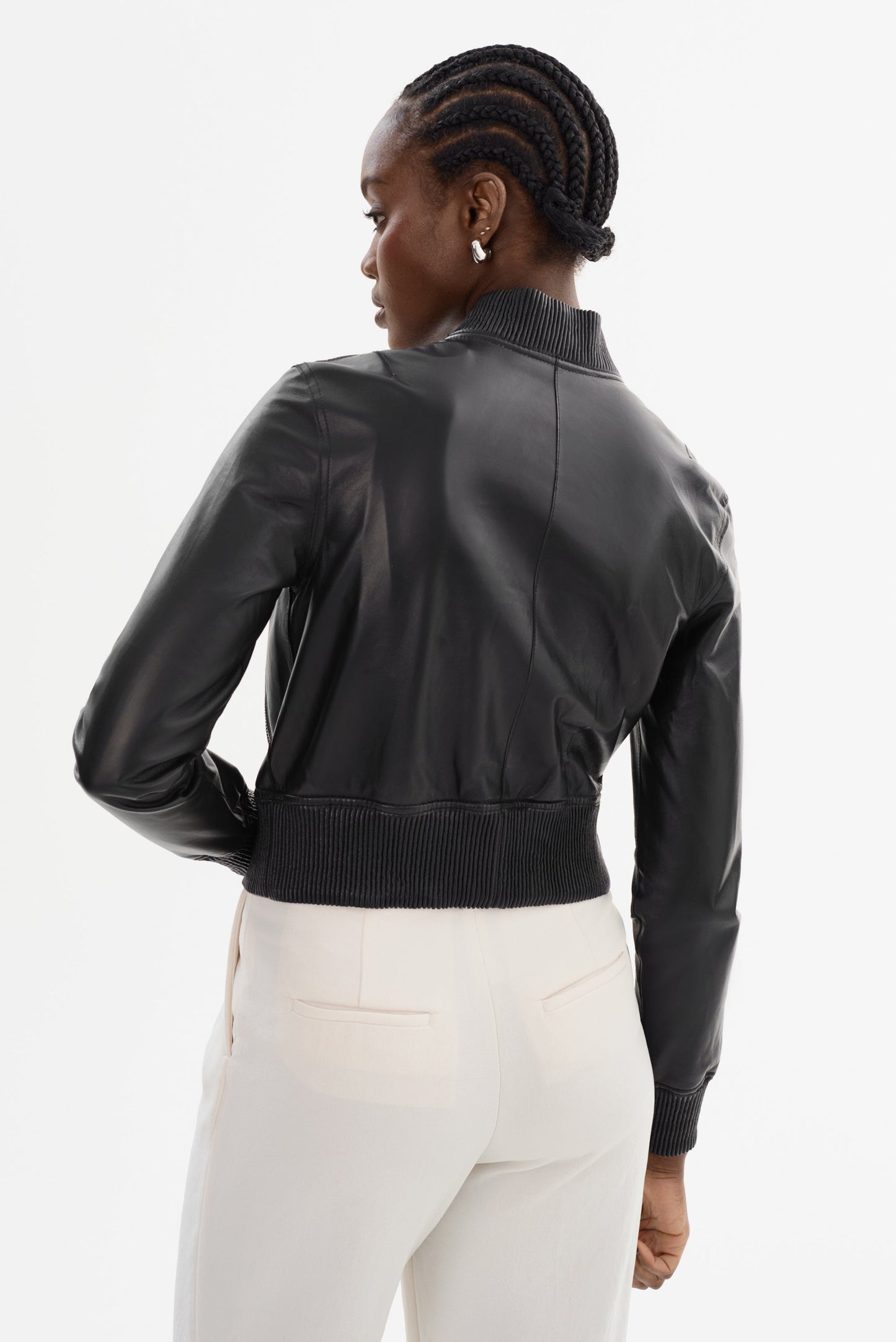 KORDELLA | Reversible Leather Bomber Jacket