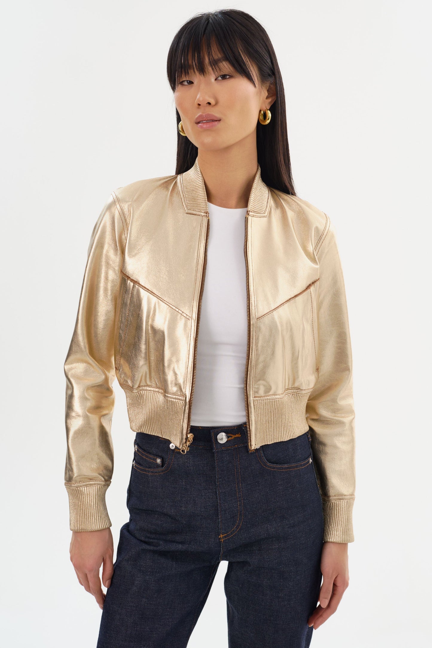 KORDELLA | Reversible Leather Bomber Jacket