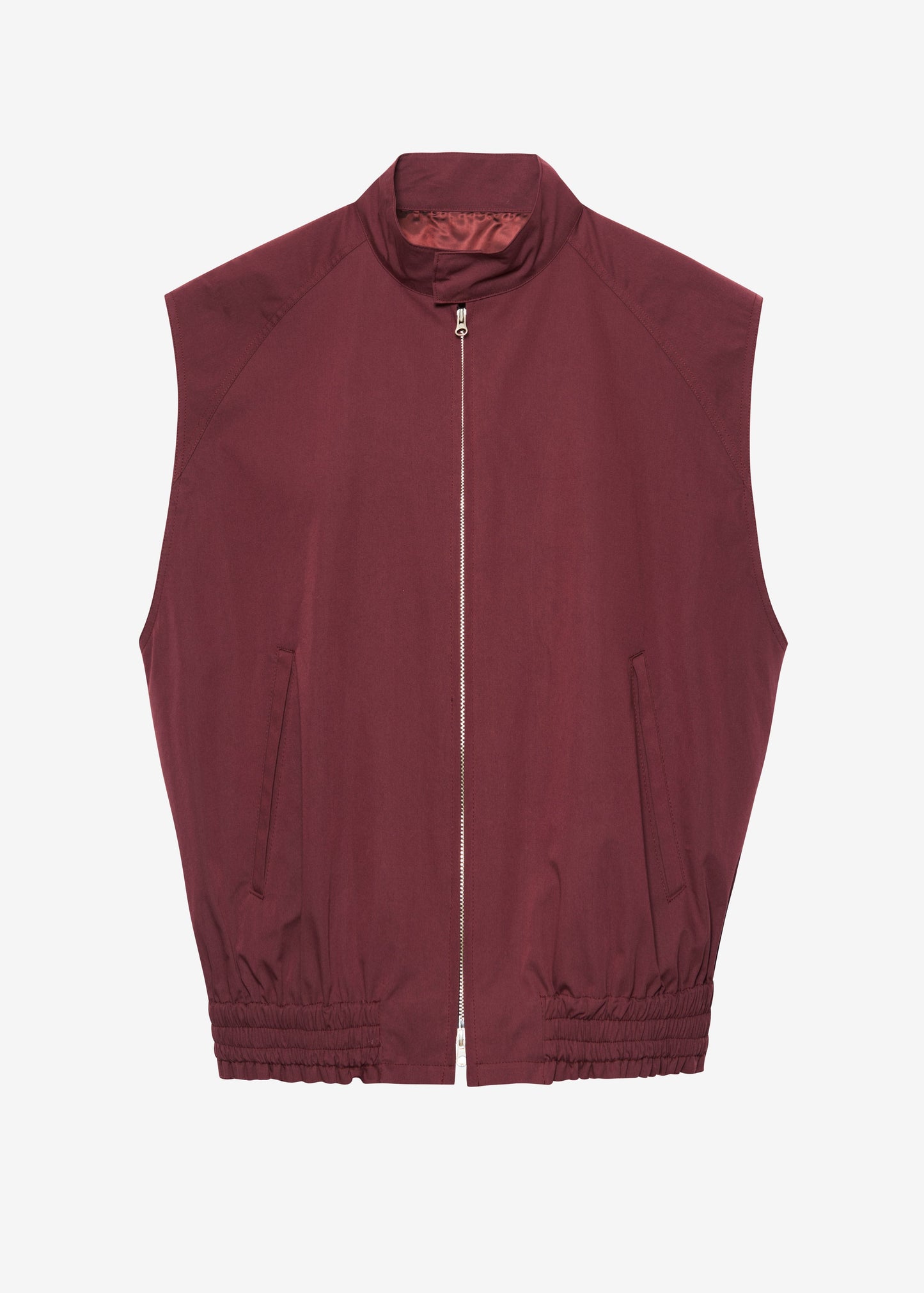 Lance Sleeveless Bomber Jacket - Burgundy