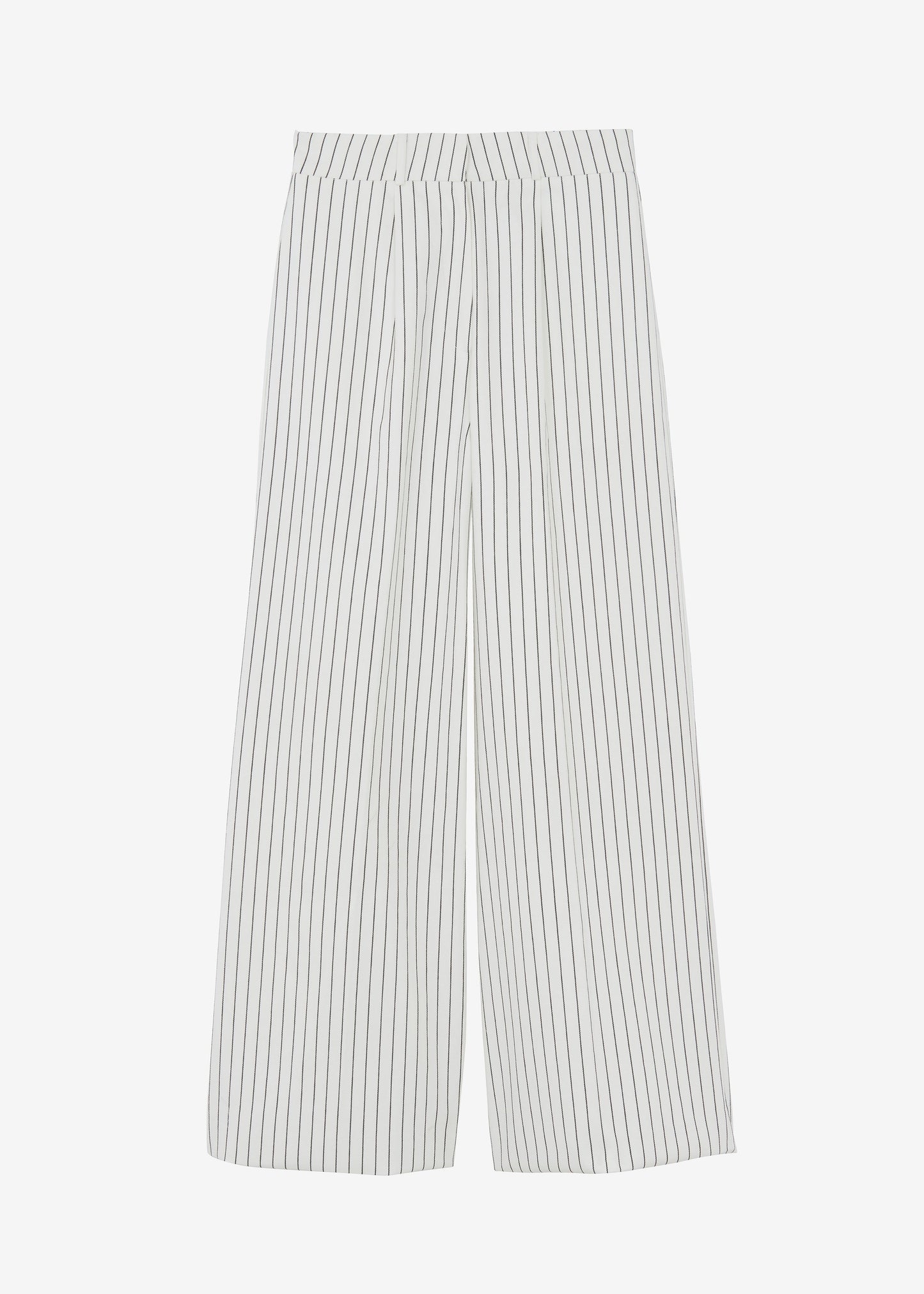 Landry Wide Leg Trousers - White/Black Stripe