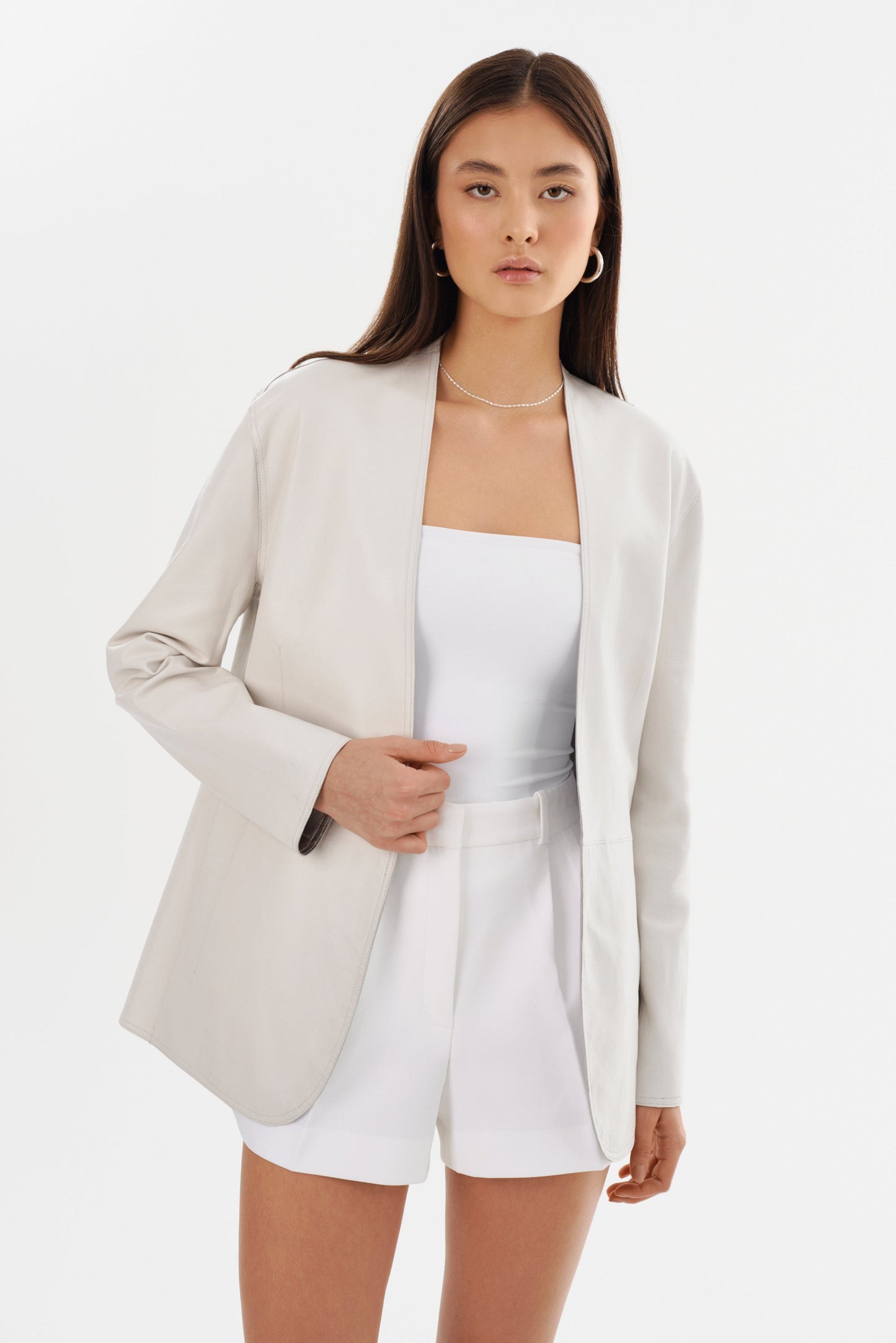 LEIGHTON | Reversible Leather Blazer