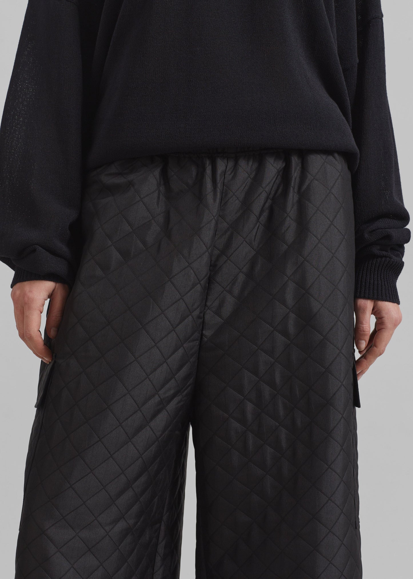 Lieto Quilted Pants - Black