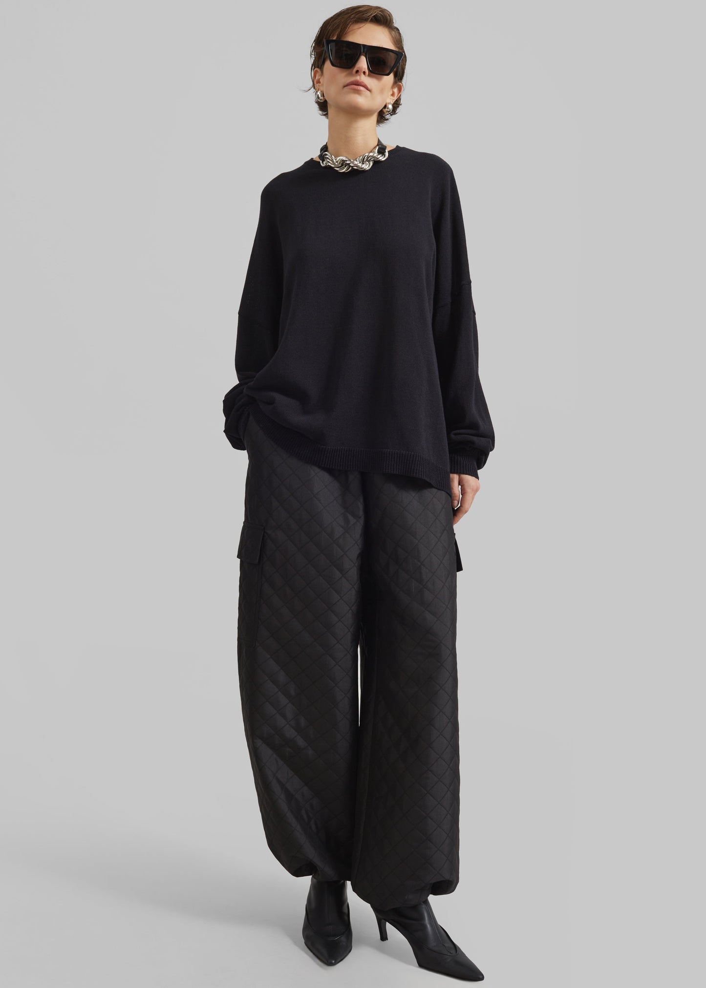 Lieto Quilted Pants - Black