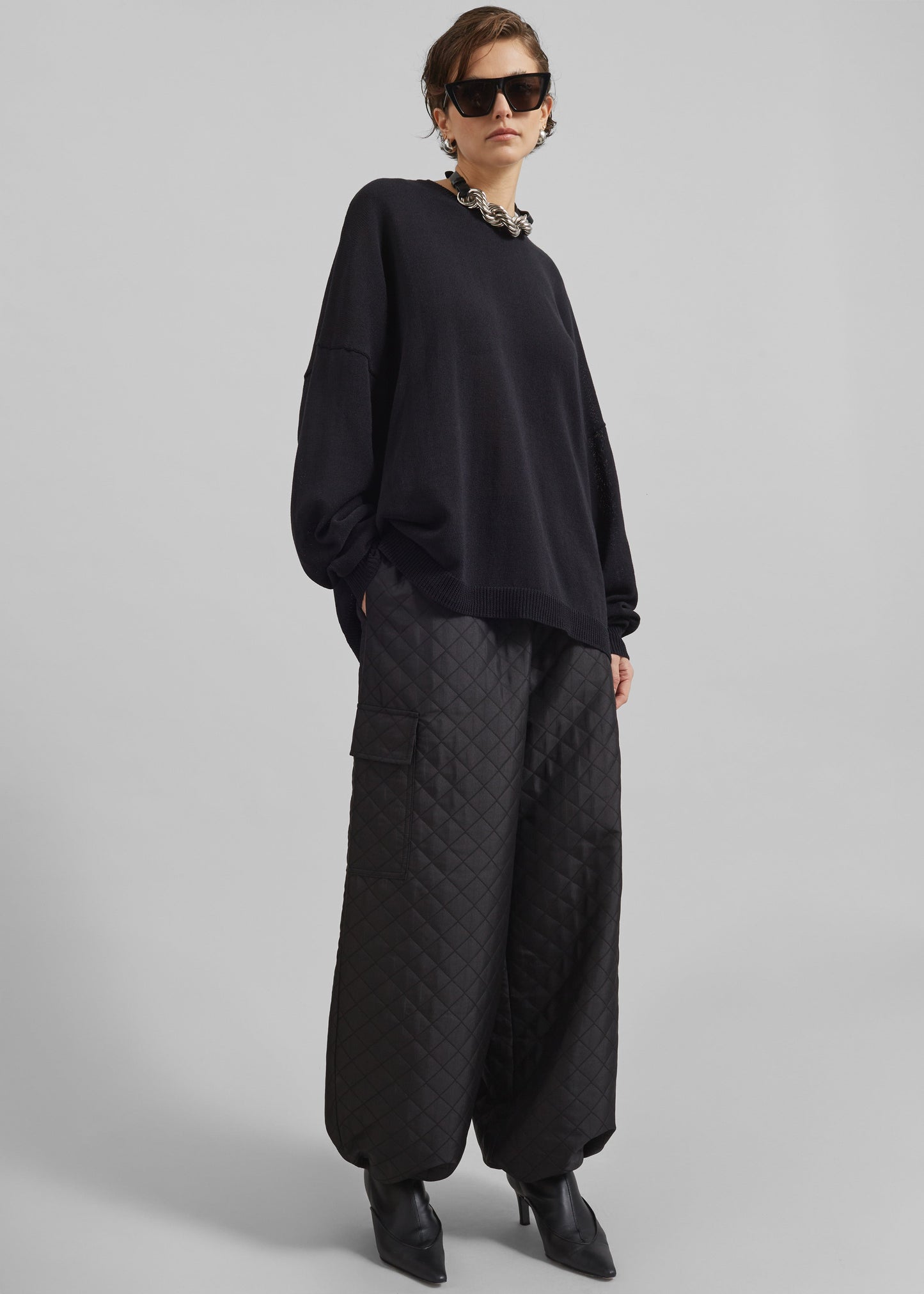 Lieto Quilted Pants - Black