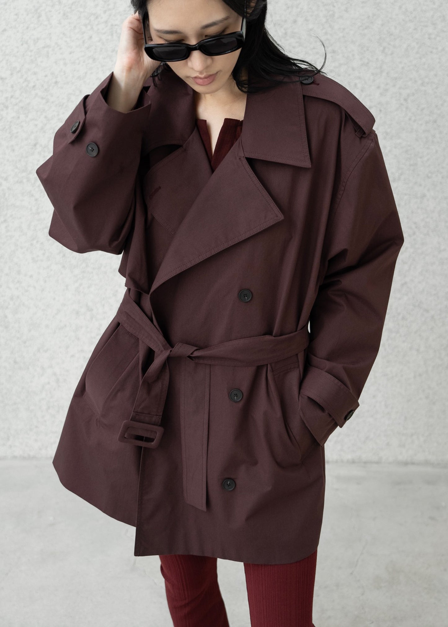 Lisburn Short Trench - Burgundy