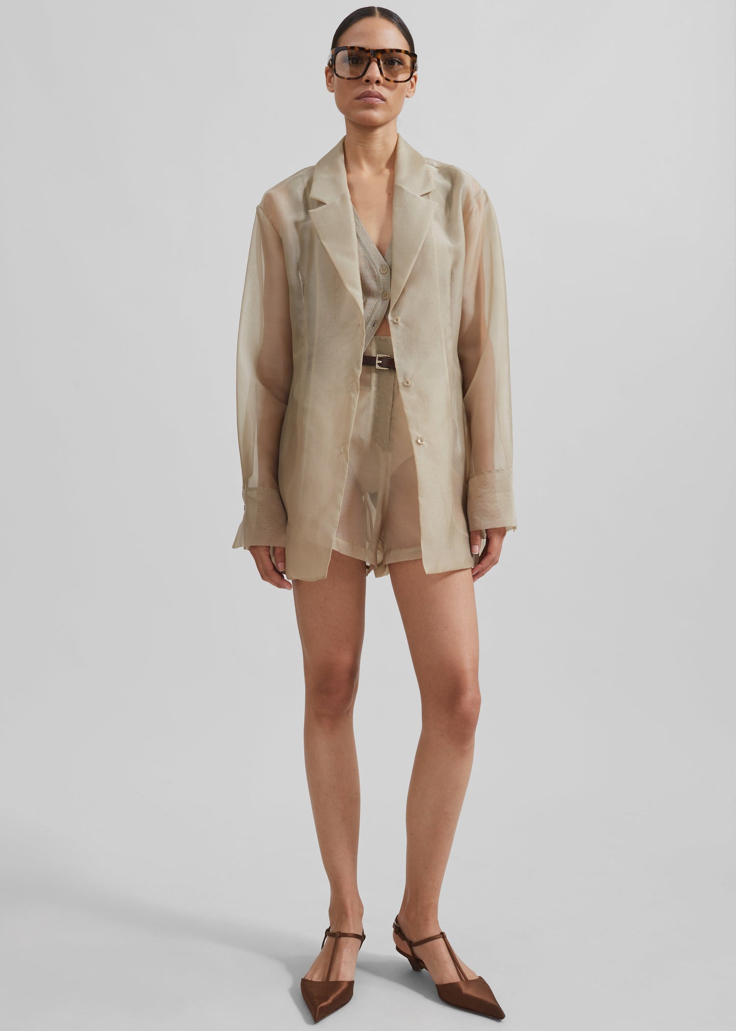 Lise Sheer Blazer - Desert Sand