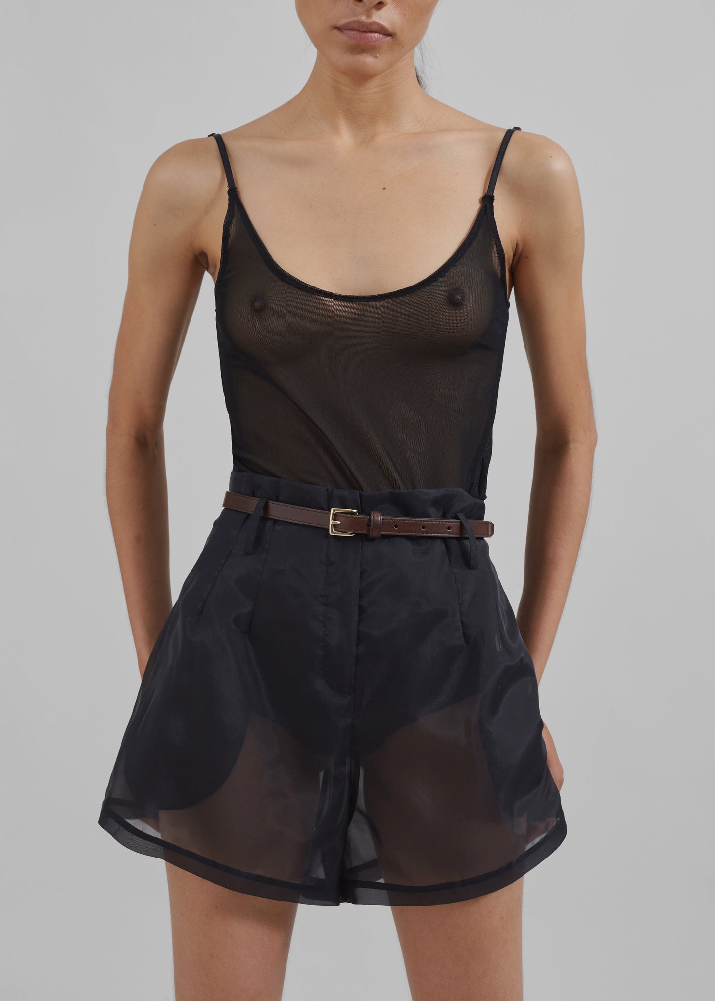 Lise Sheer Shorts - Black