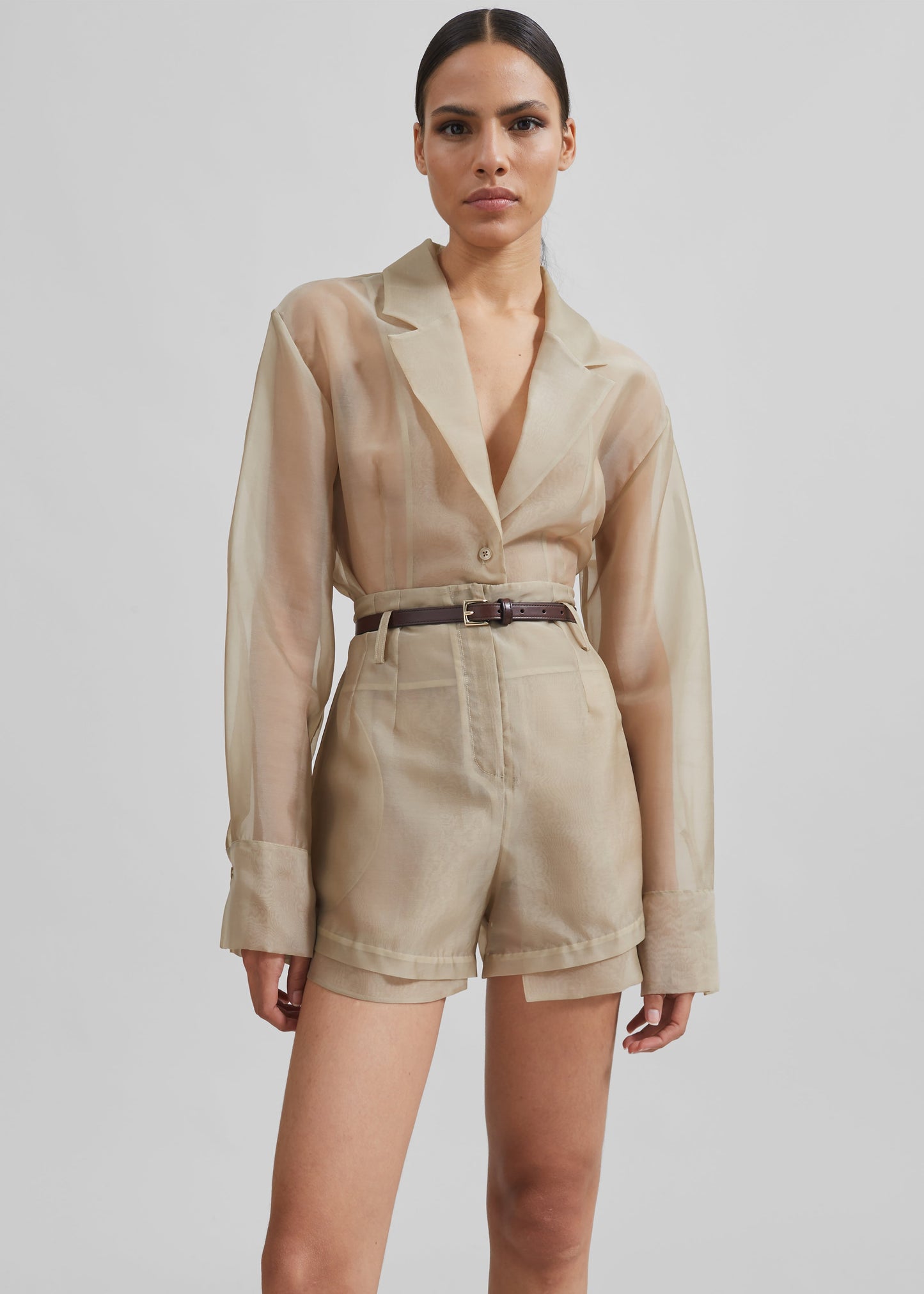 Lise Sheer Shorts - Desert Sand