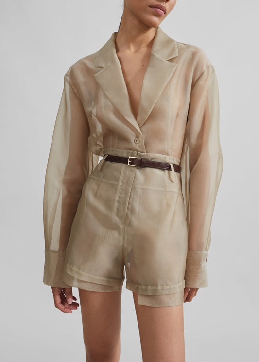 Lise Sheer Shorts - Desert Sand