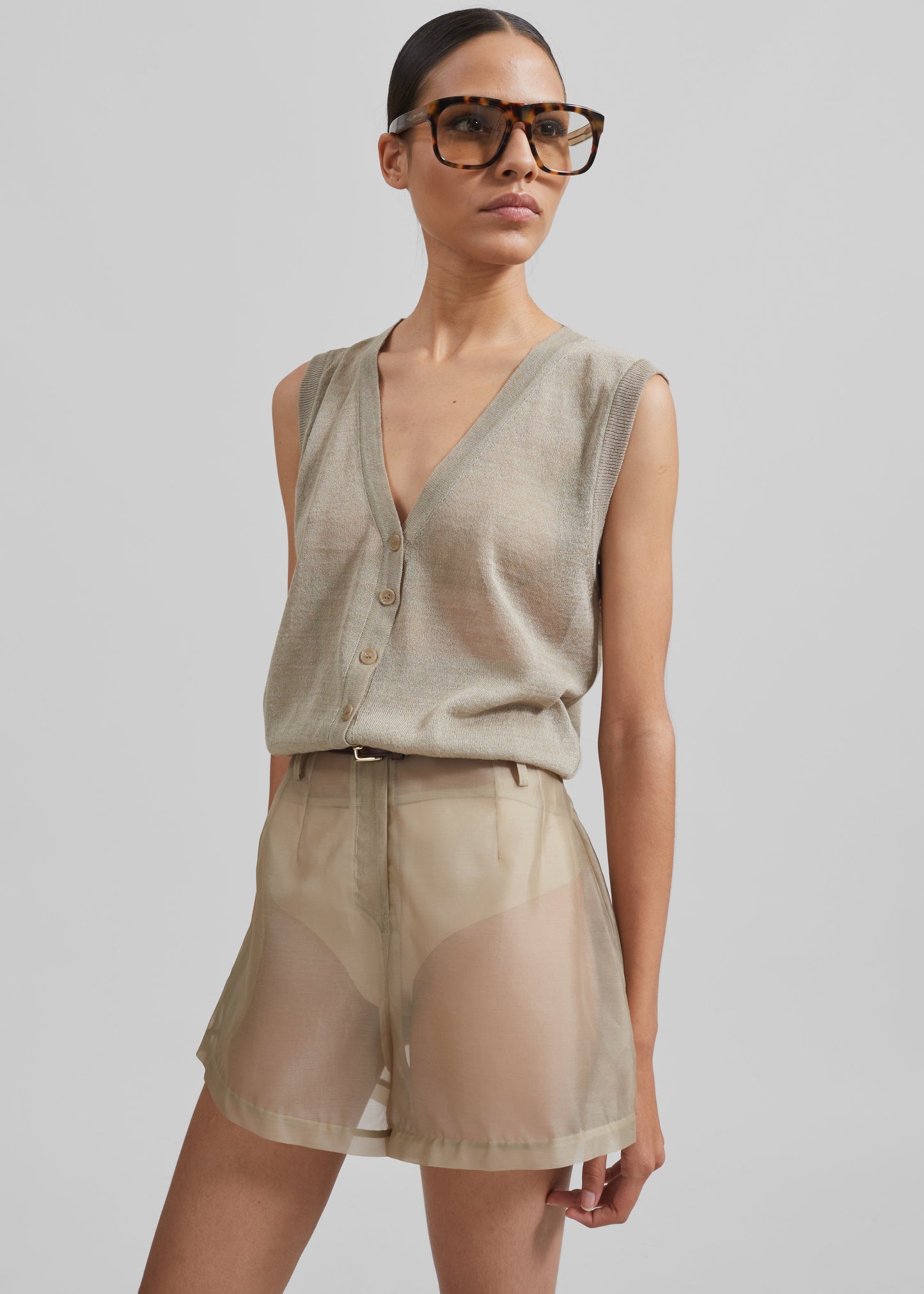 Lise Sheer Shorts - Desert Sand