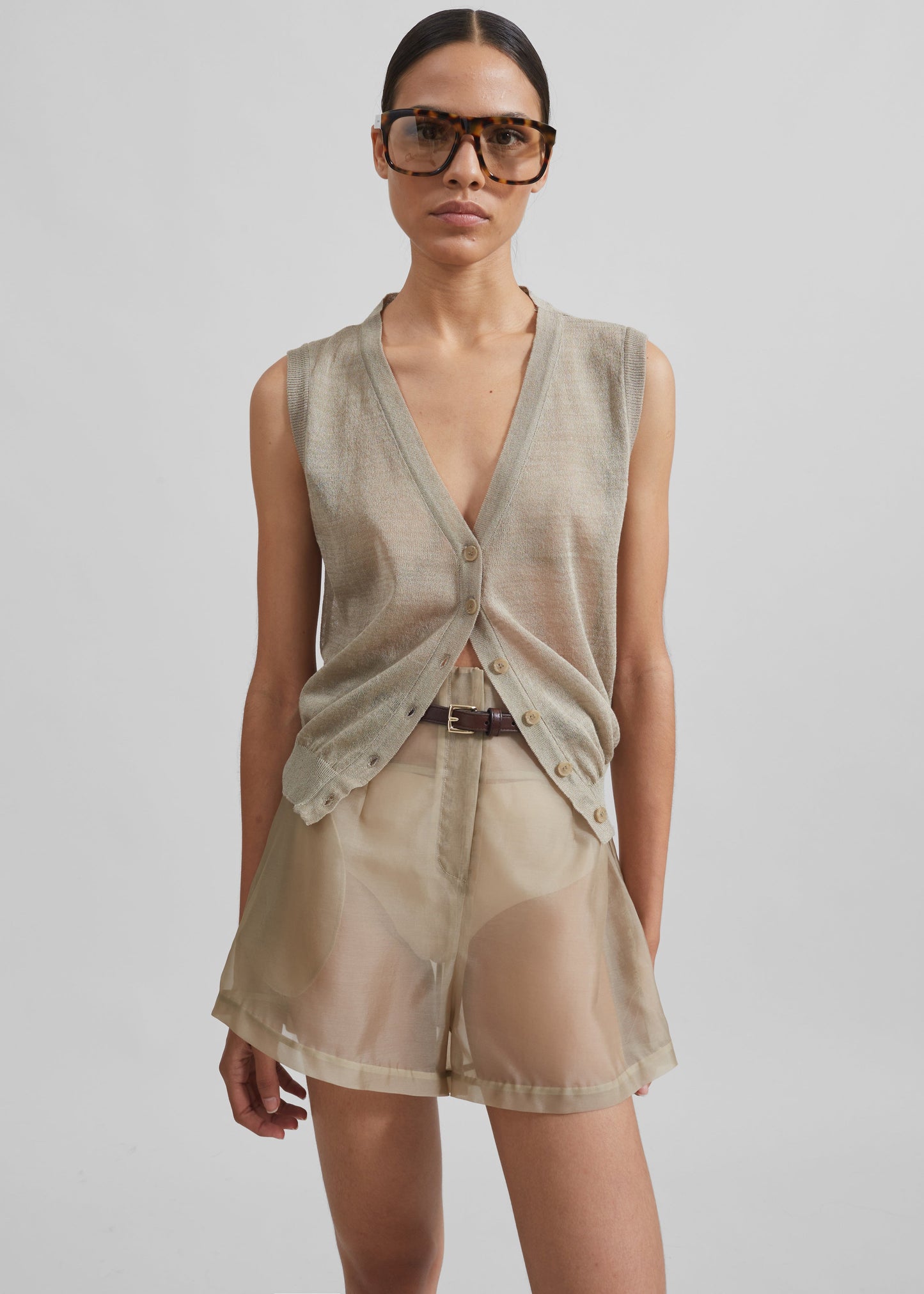 Lise Sheer Shorts - Desert Sand