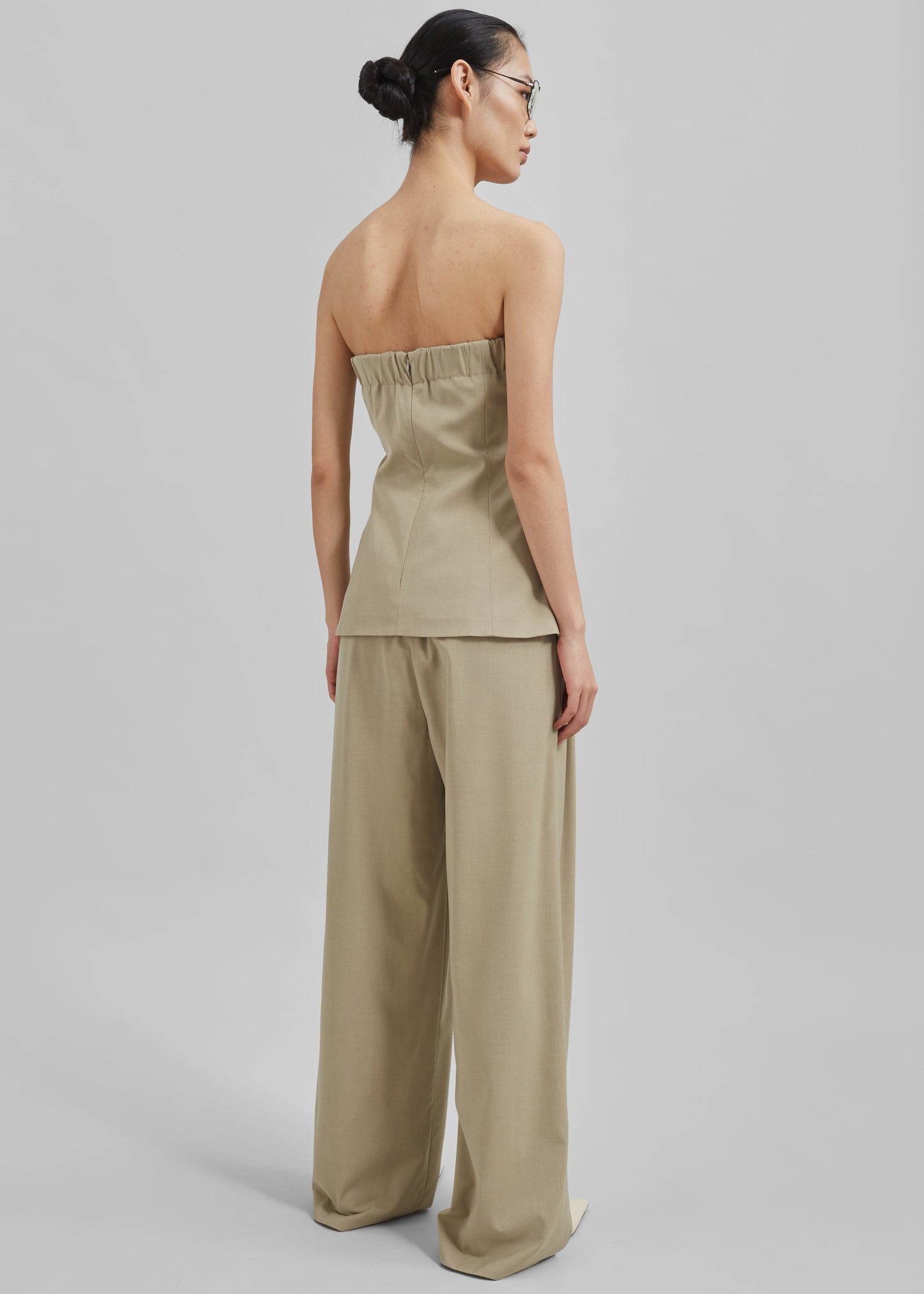 Livvy Pleated Trousers - Beige