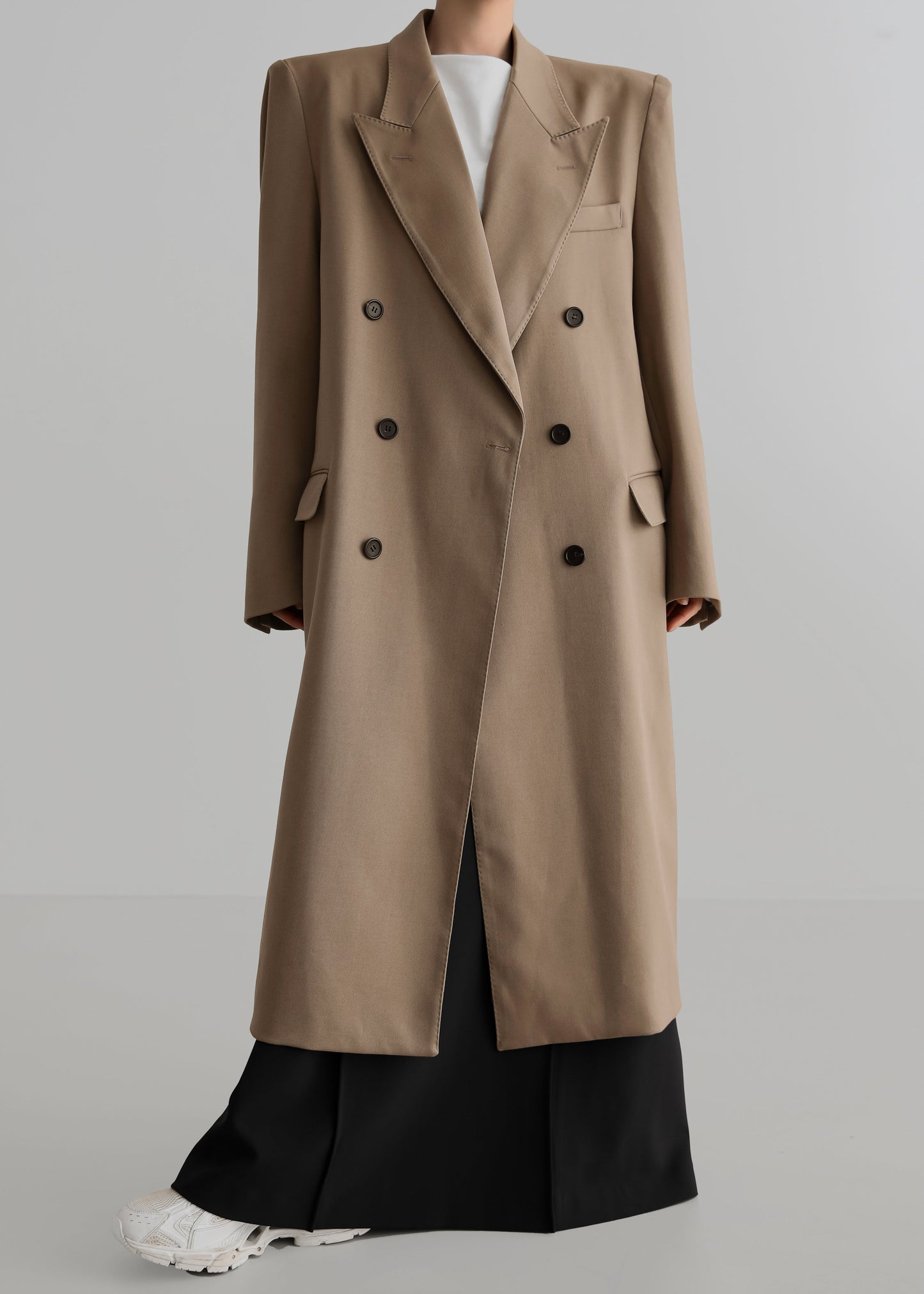 London Double Breasted Coat - Taupe