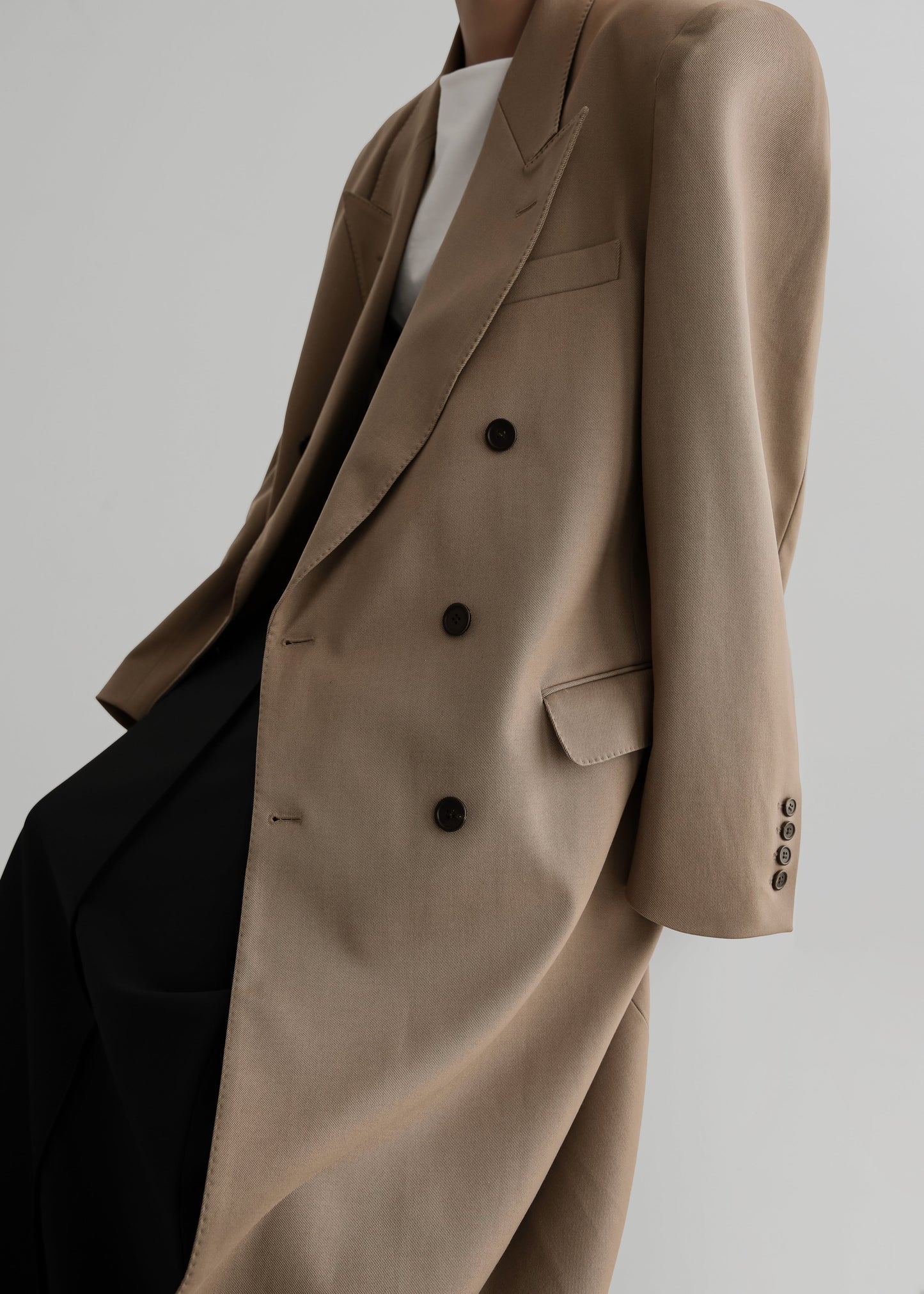 London Double Breasted Coat - Taupe