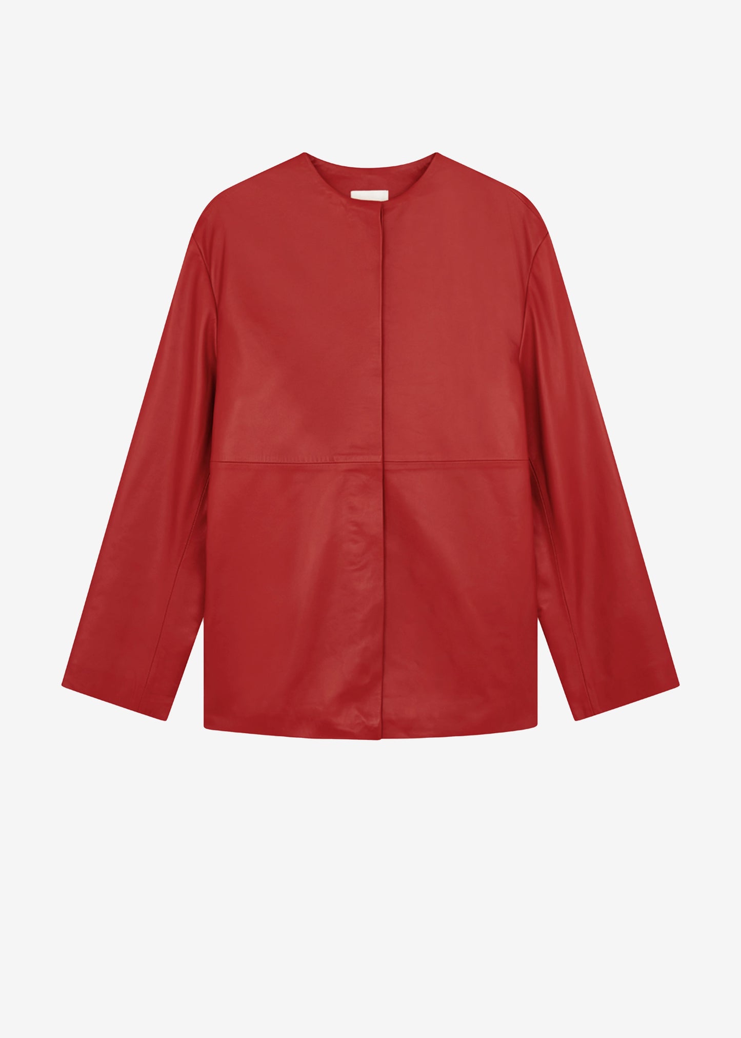 Loulou Studio Atalia Round Neck Coat - Tomato