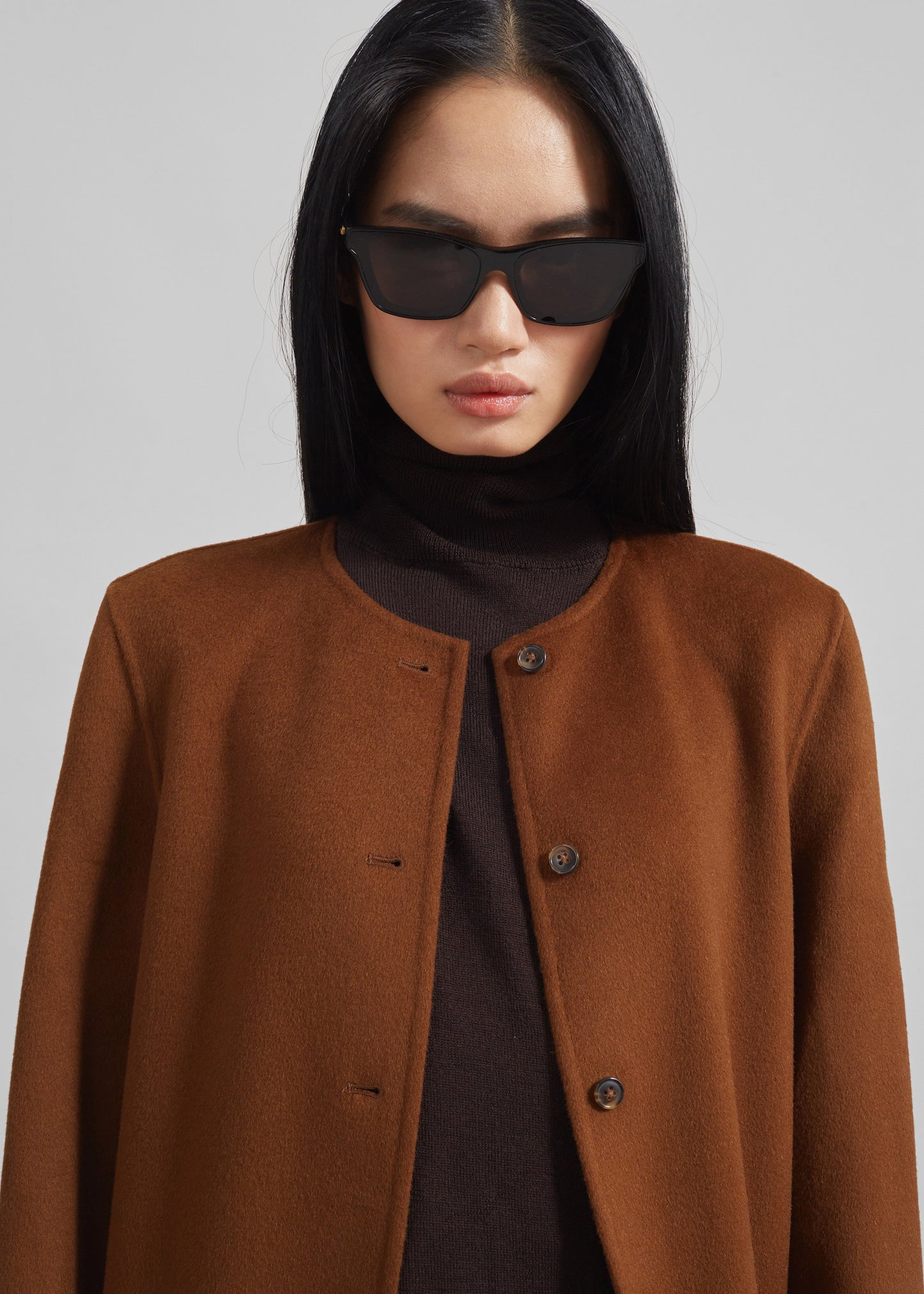 Loulou Studio Martil Long Coat - Wood