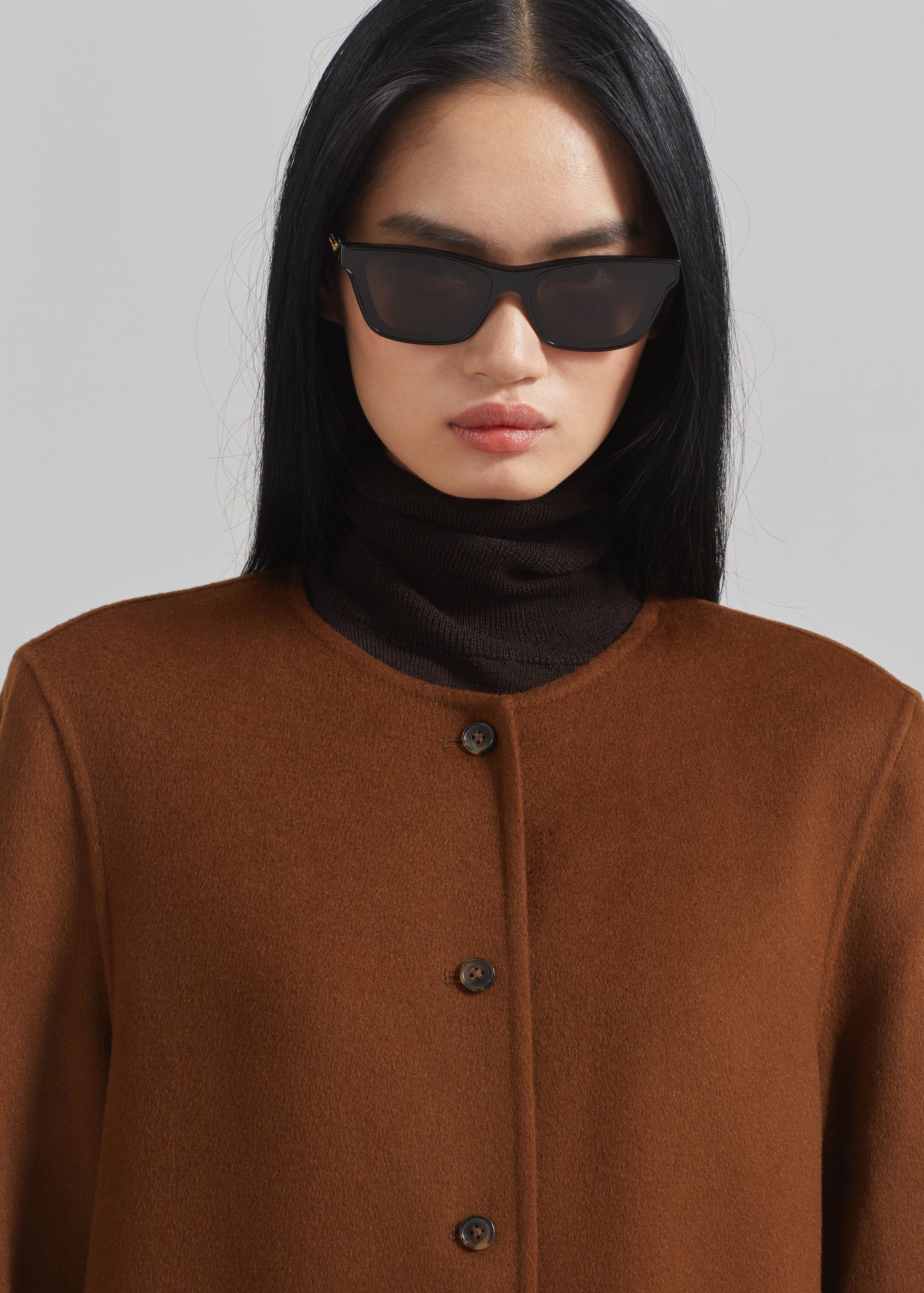 Loulou Studio Martil Long Coat - Wood