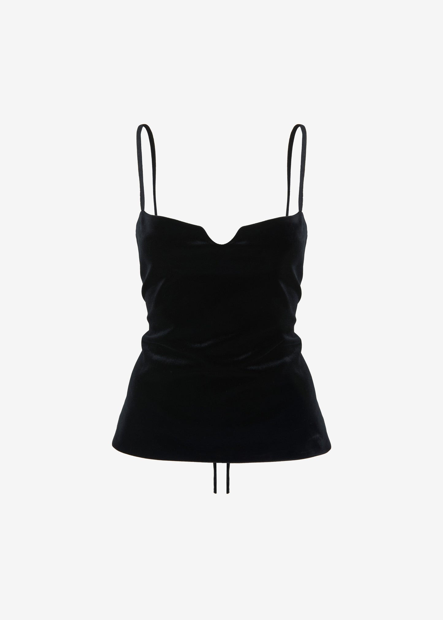 Lucia Velvet Tank - Black