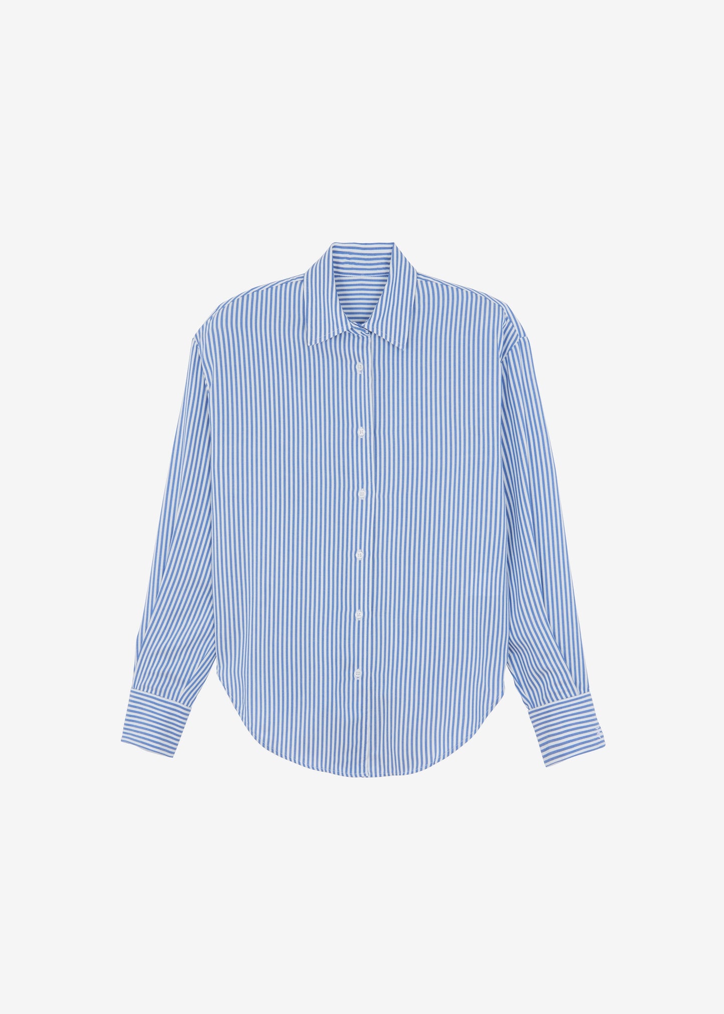 Lui Fluid Shirt - White/Blue Stripe