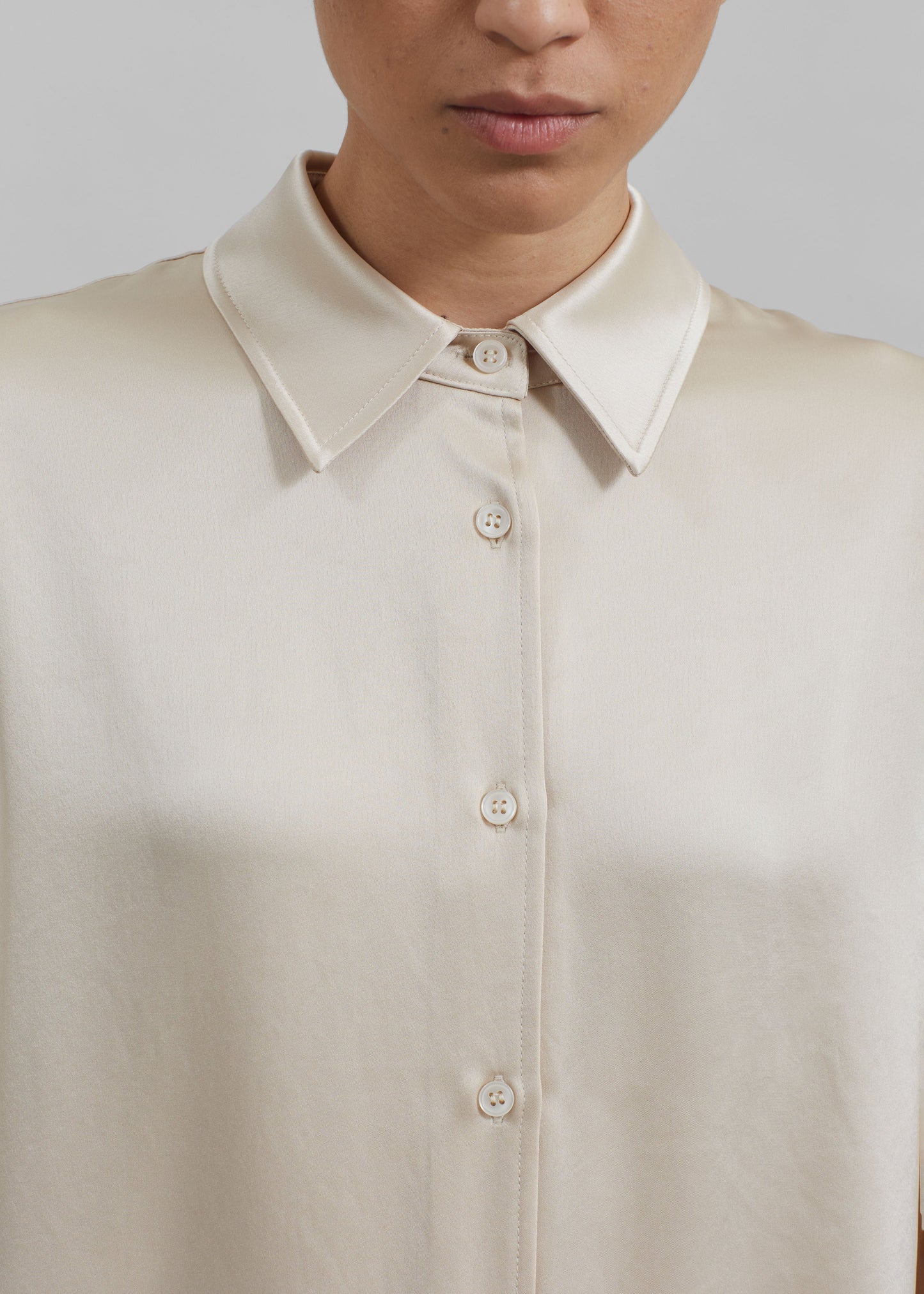 Lui Satin Shirt - Ivory