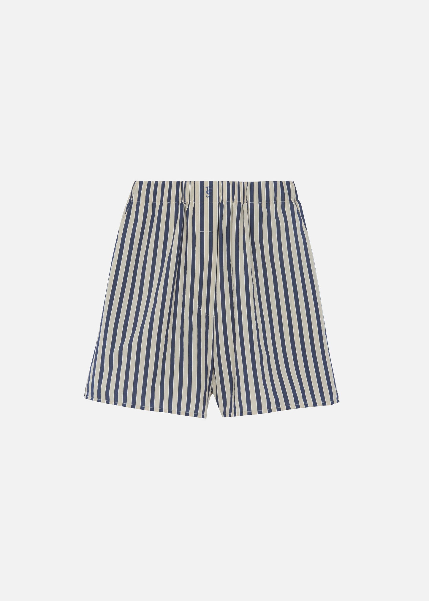 Lui Textured Boxer Shorts - Beige/Navy Multi Stripe