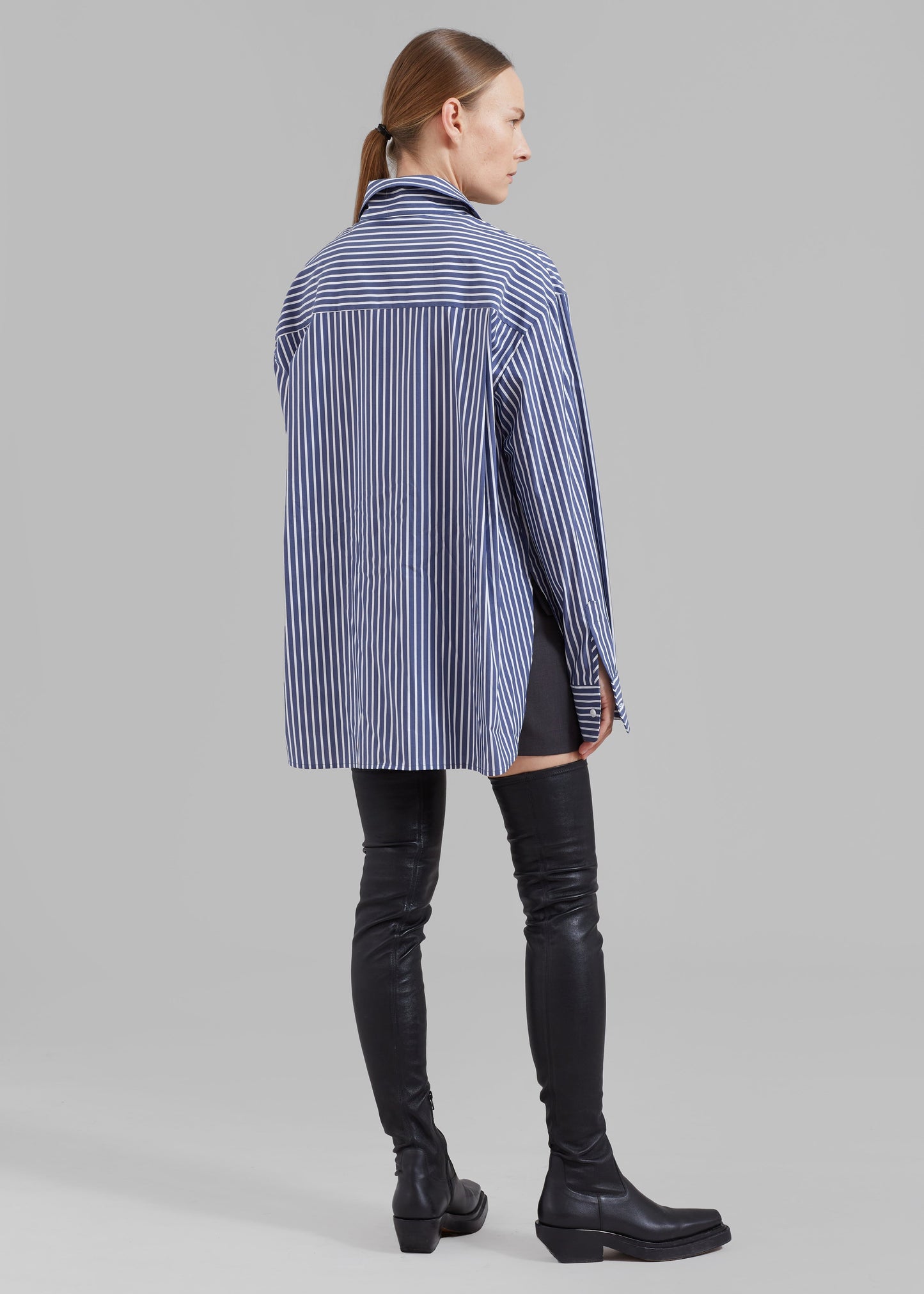 Lui Thin Stripe Shirt - Navy Stripe