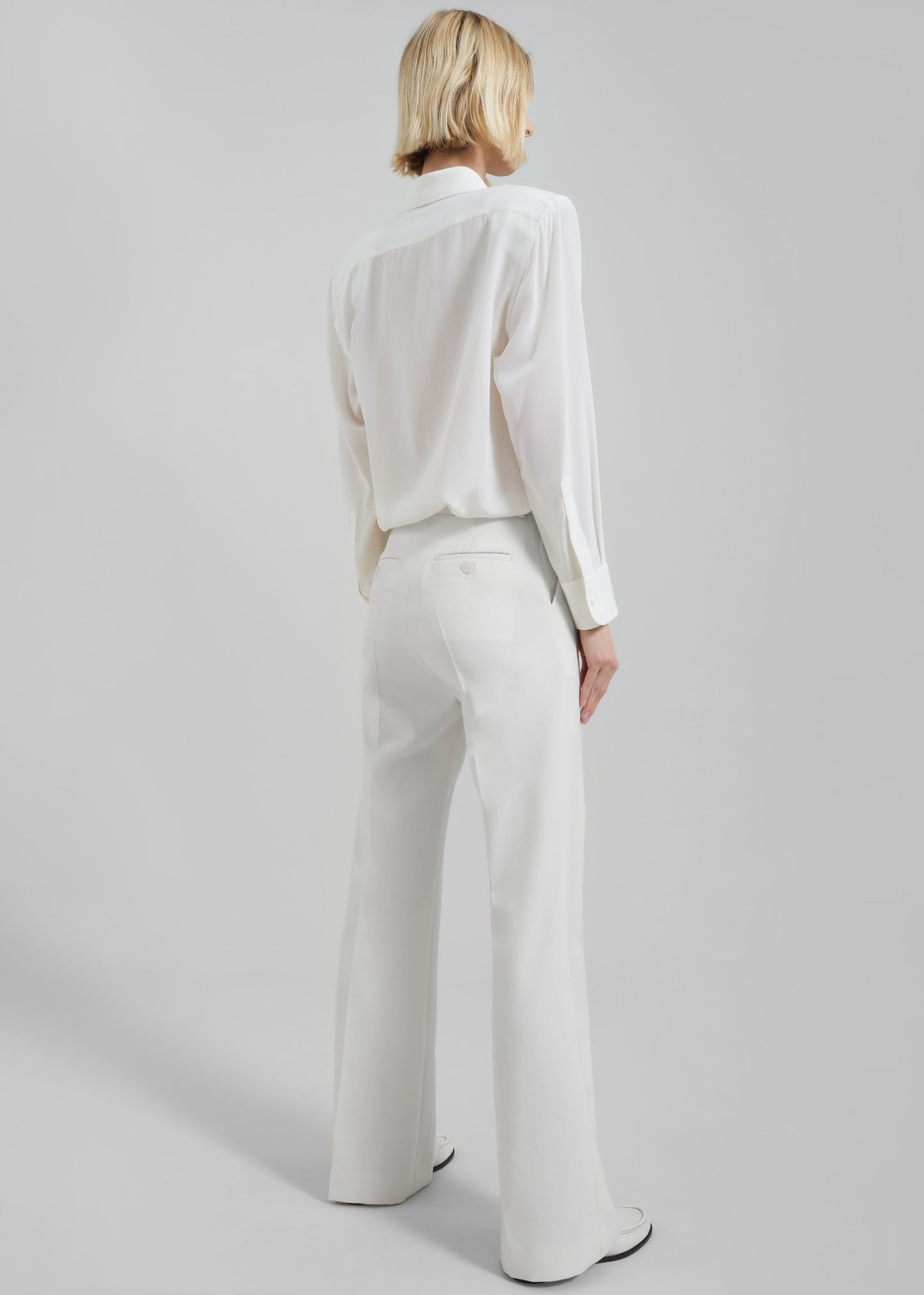 Lyra Flared Pants - White