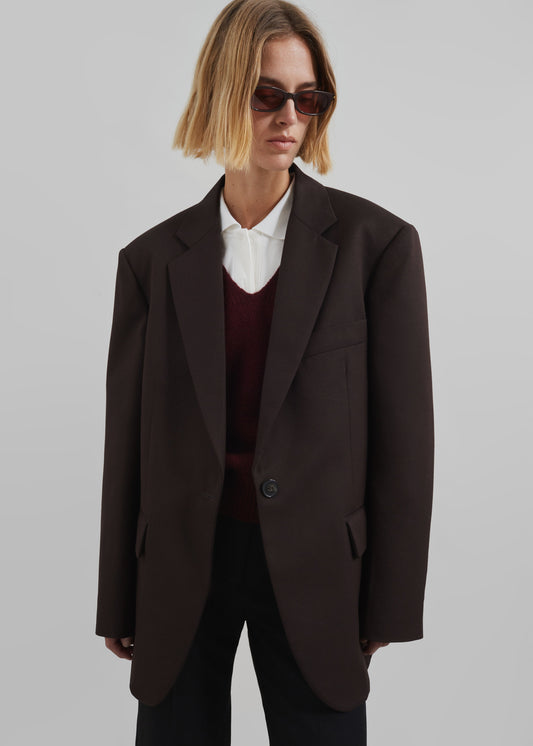 Lyra Oversized Blazer - Brown