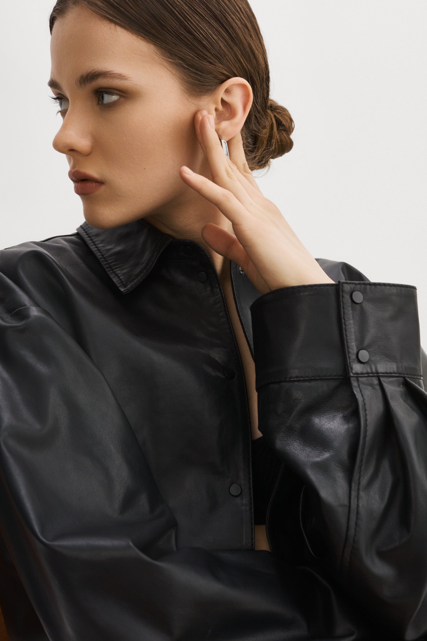 ELDA | Leather Oversized Shirt