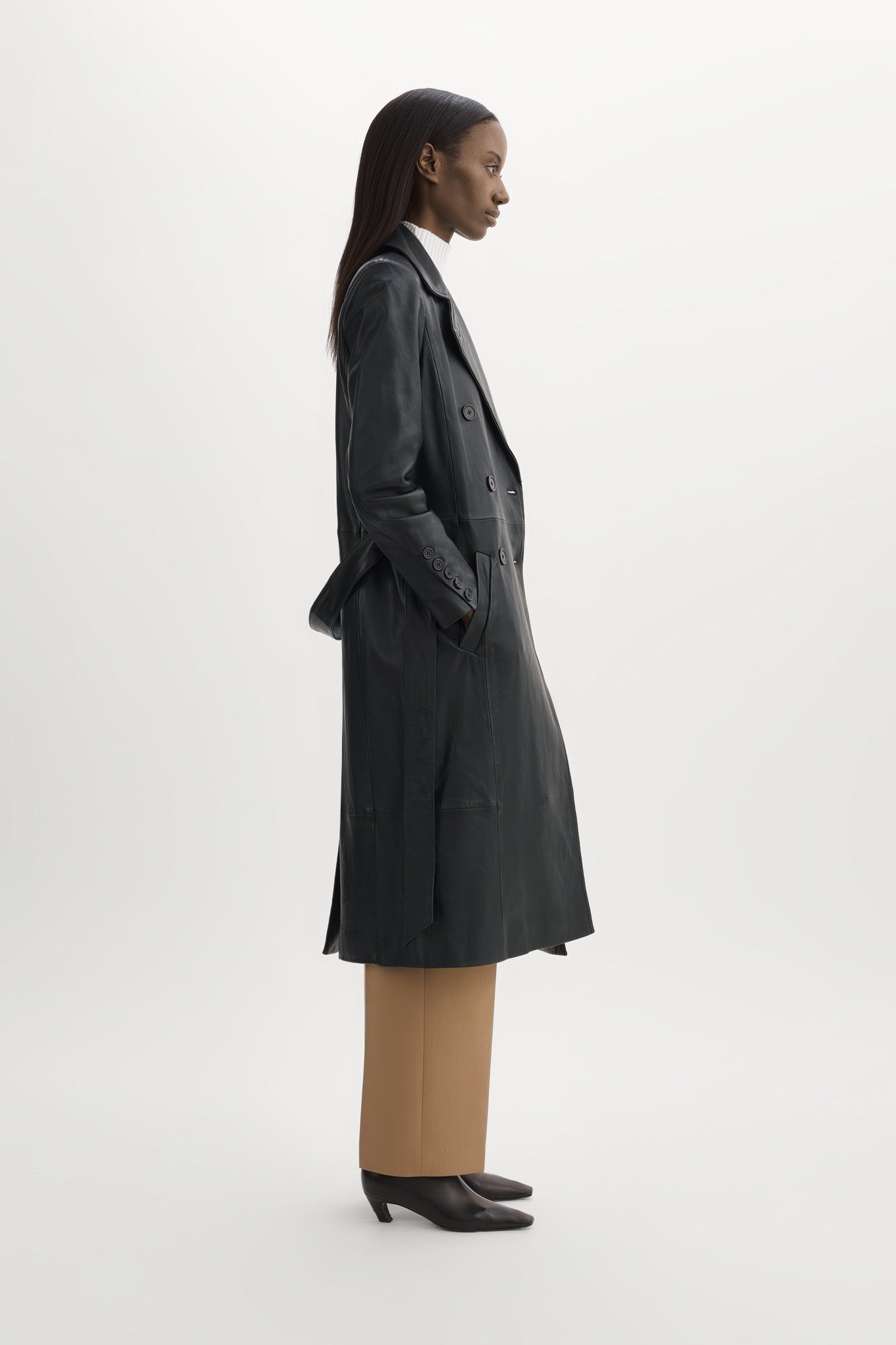 ERMA | Leather Trench Coat