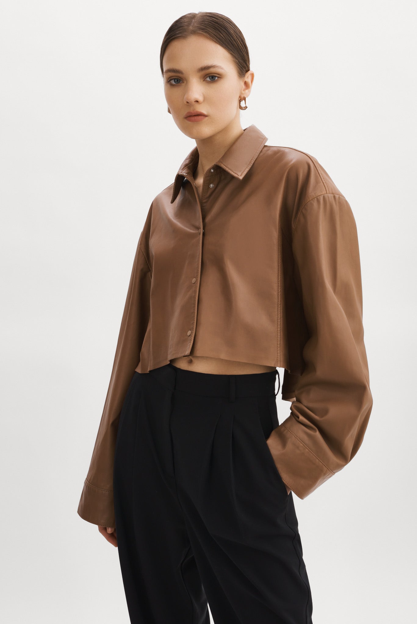 ELDA | Leather Oversized Shirt