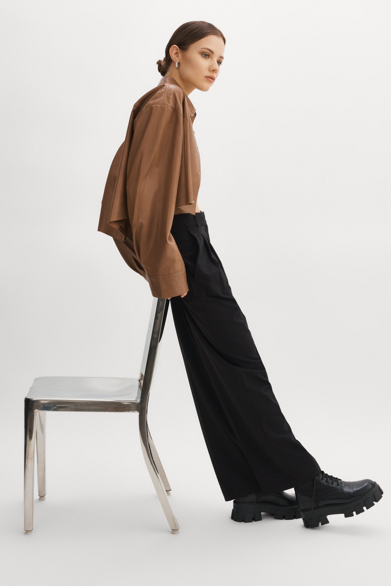 ELDA | Leather Oversized Shirt